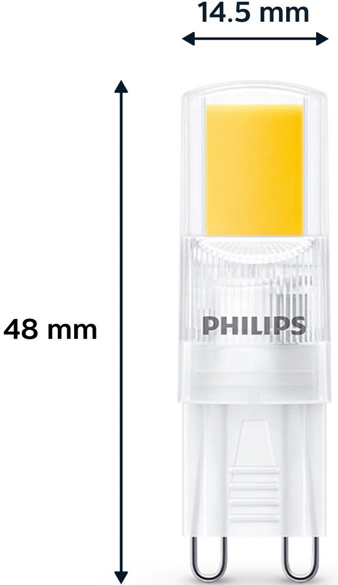 Brenner 25W Warmweiß G9, Warmweiß LED-Leuchtmittel Philips 6er P, non-dim G9 Standard LED