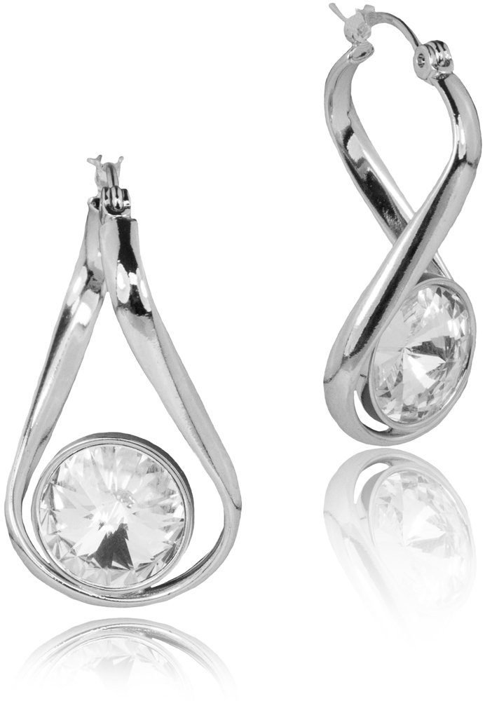 LUISIA® Paar Ohrhänger Geschwungene Ohrringe "Alea" mit Kristall von Swarovski® (2-tlg., inkl. Schmuckbox)