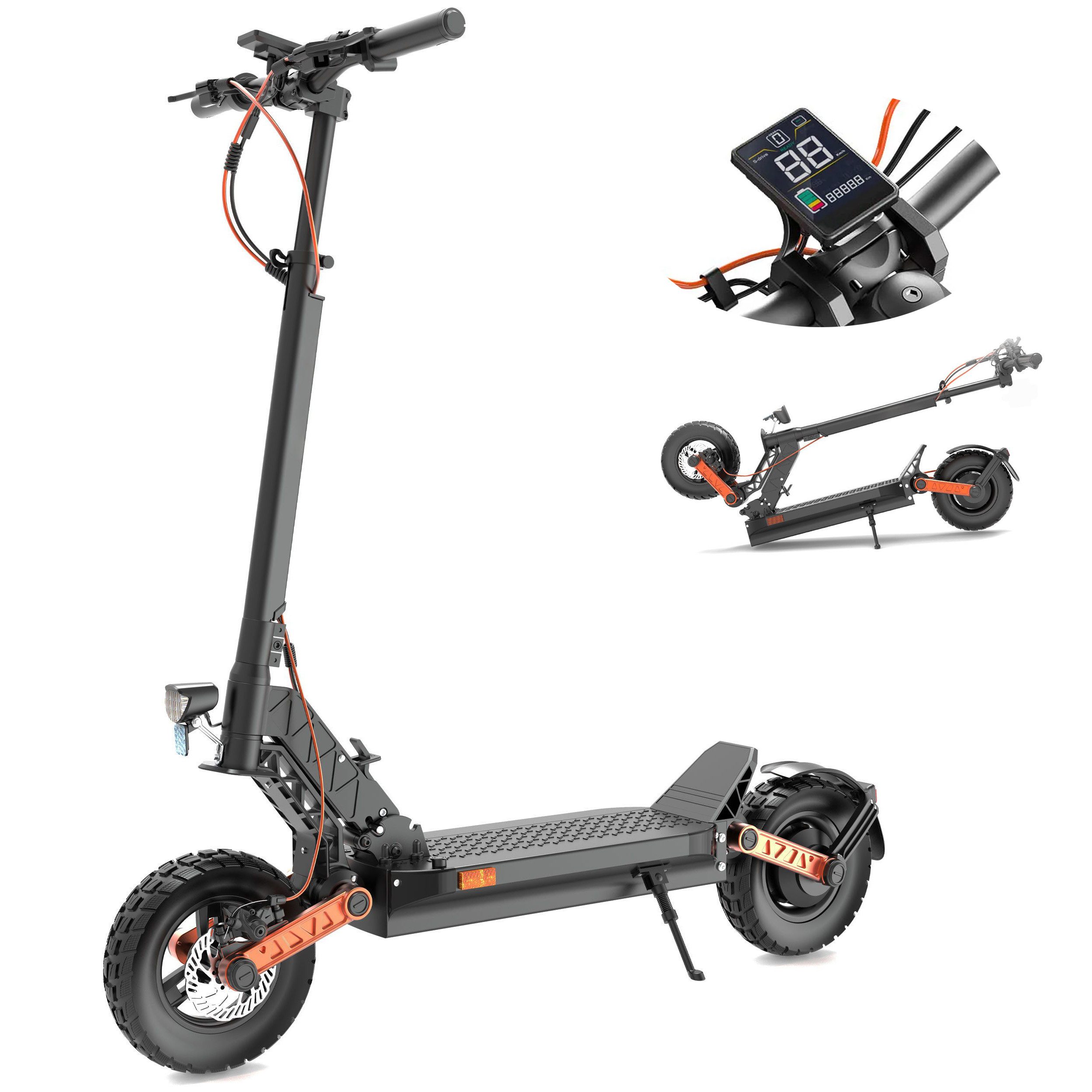 E-Scooter 10 Zoll S5-Serie E-roller, Offroad, 45km/85km, Gelände-tauglich