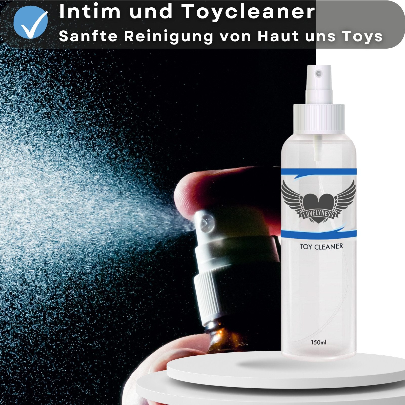 Lovelyness Intimreinigungsmittel - Toy und Intim Reiniger 150ml Desinfektionsspray - Ohne Alkohol
