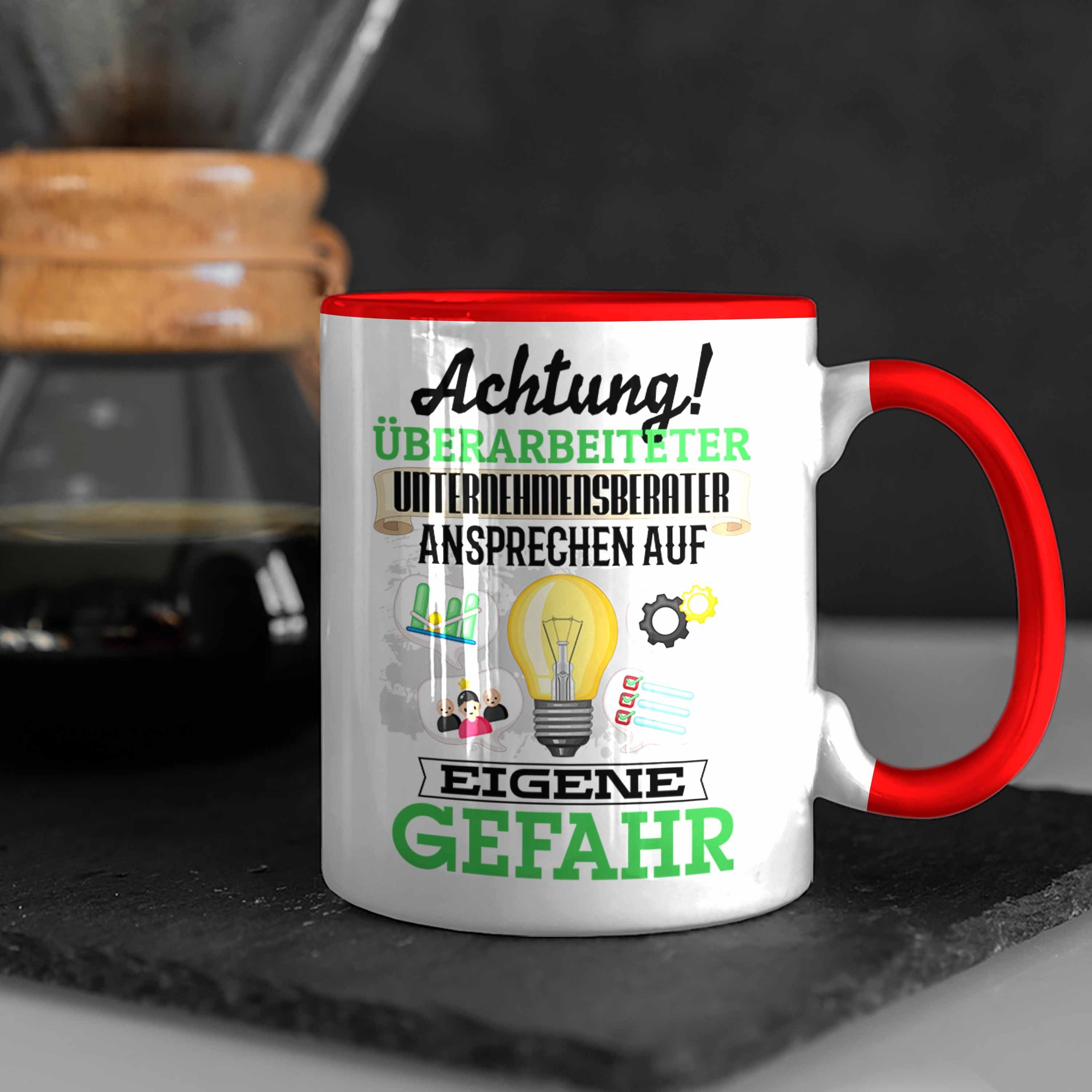 Tasse Tasse Trendation Spruch Unternehmensberater Kaffee Rot Lustiger Geschenkidee Geschenk