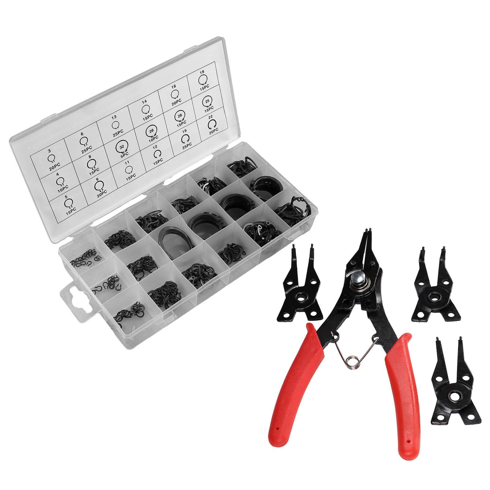 Beast Sicherungsringzange Seegeringzange Set mit Innen- und Außensicherungsringe Sortiment