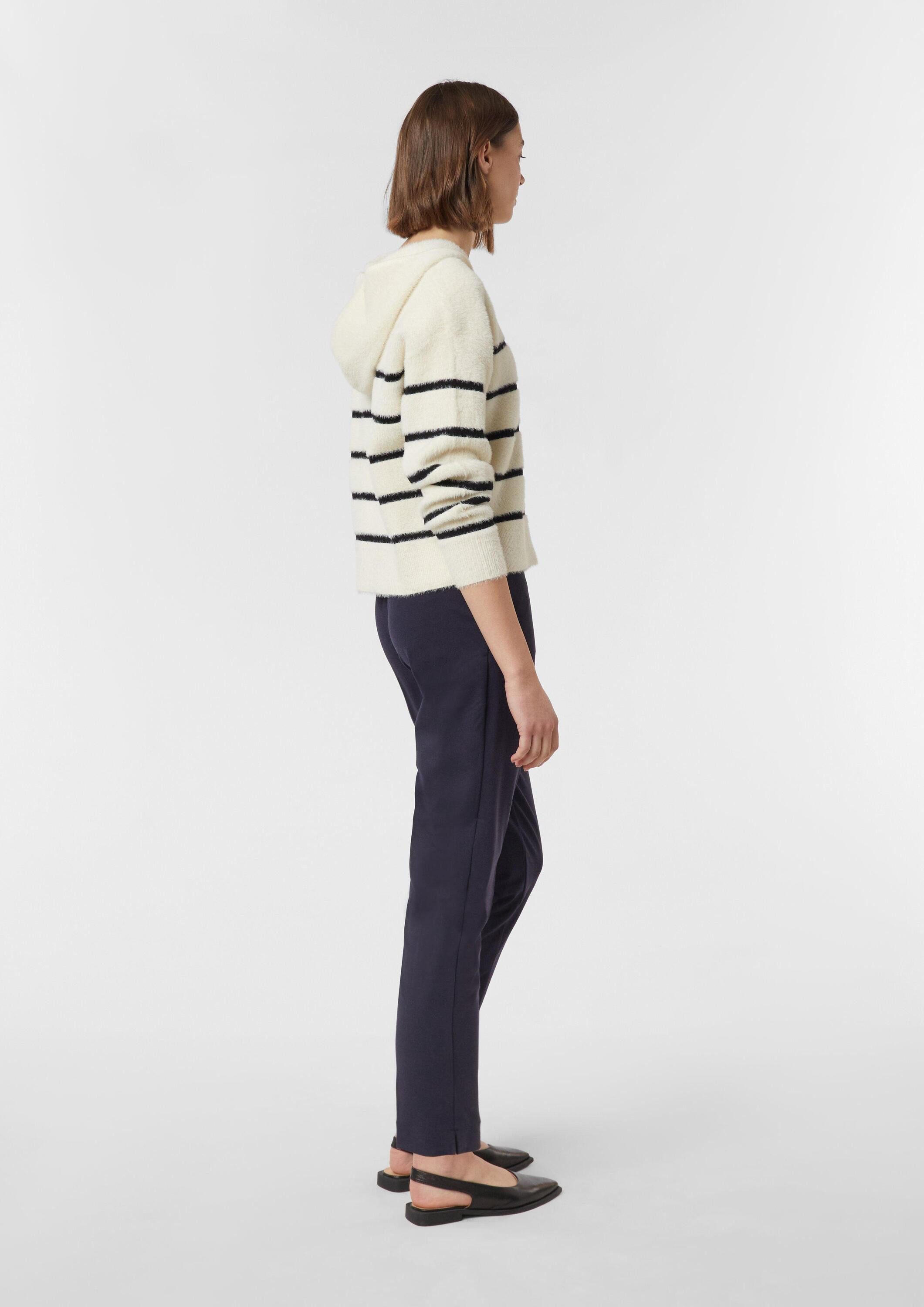 comma Cardigan Strickjacke Kuscheliger Ringelcardigan mit Kapuze