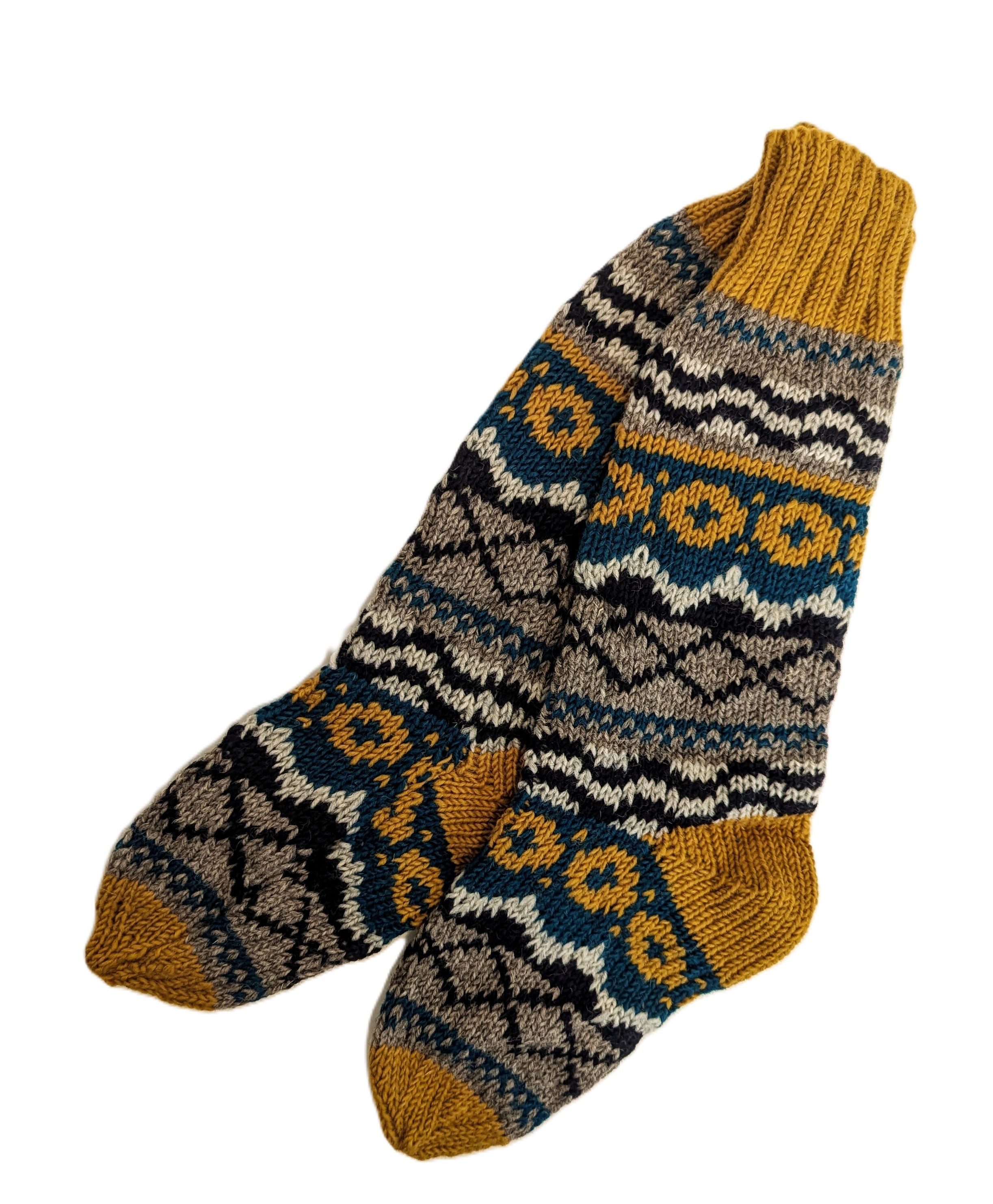 Aurelie Norwegersocken Handgestricke Socken, Haussocken günstig online kaufen