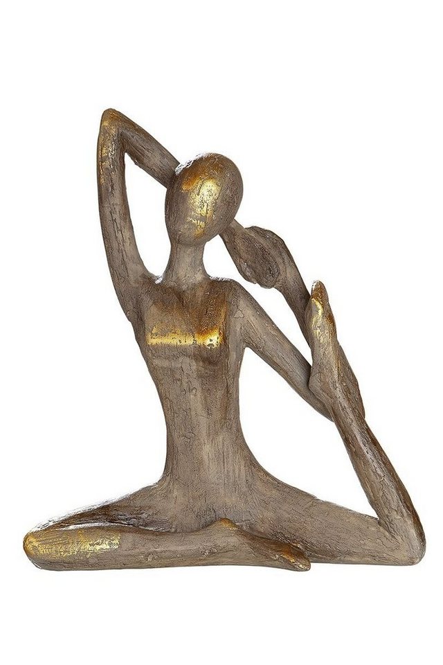 GILDE Dekoobjekt 2er Set Poly Figur Yoga Frau Hände hinter dem Kopf Höhe  26cm
