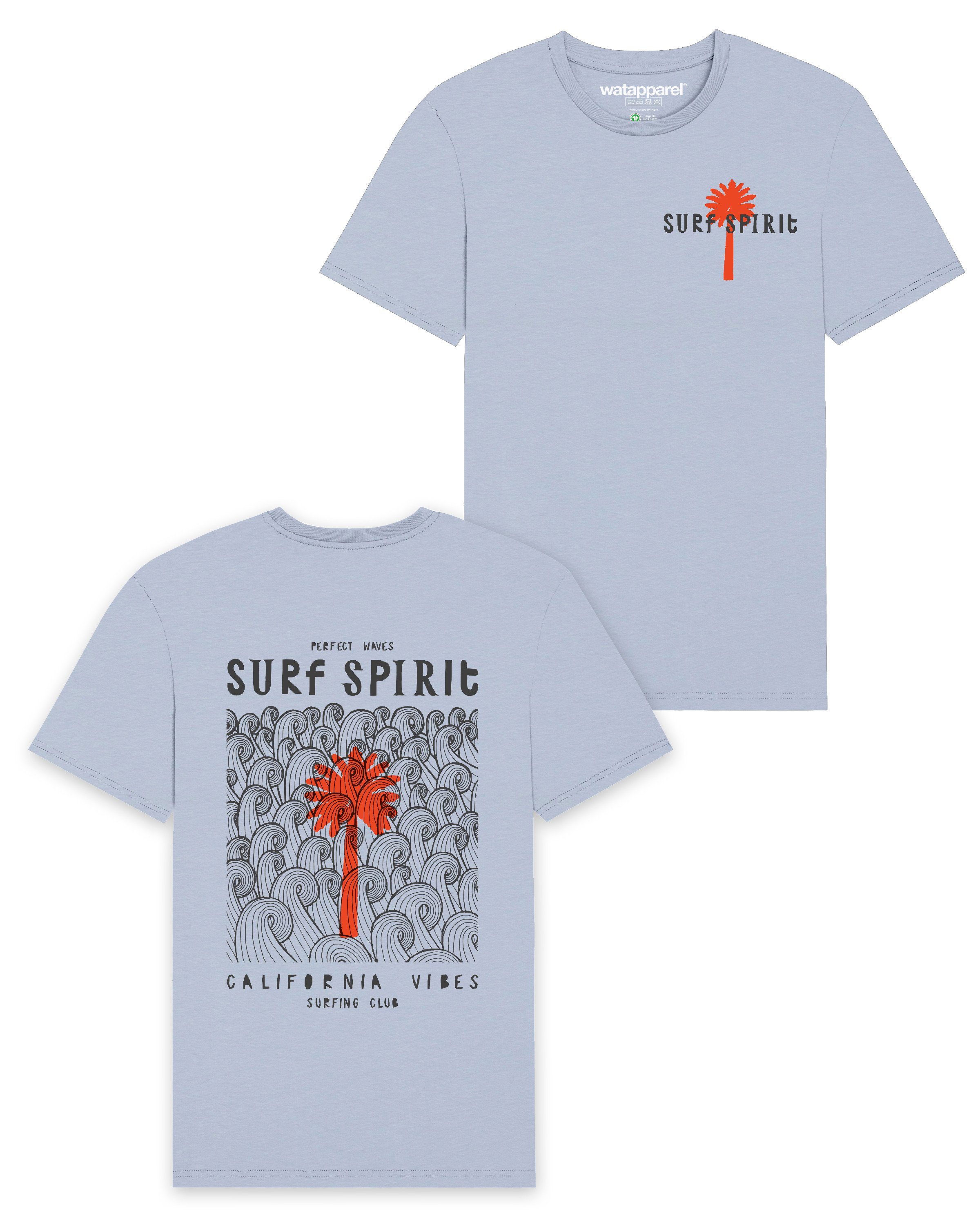 wat? Apparel Print-Shirt Surf Spirit (1-tlg) Serene Blue