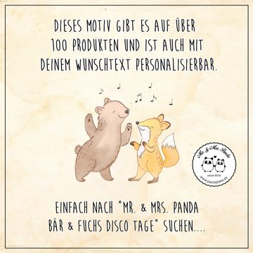 Mr. & Mrs. Panda Tragetasche Bär & Fuchs Disco - Transparent - Geschenk, Auszeichnung, Feiern, Beu (1-tlg), Cross Stitching Griffe
