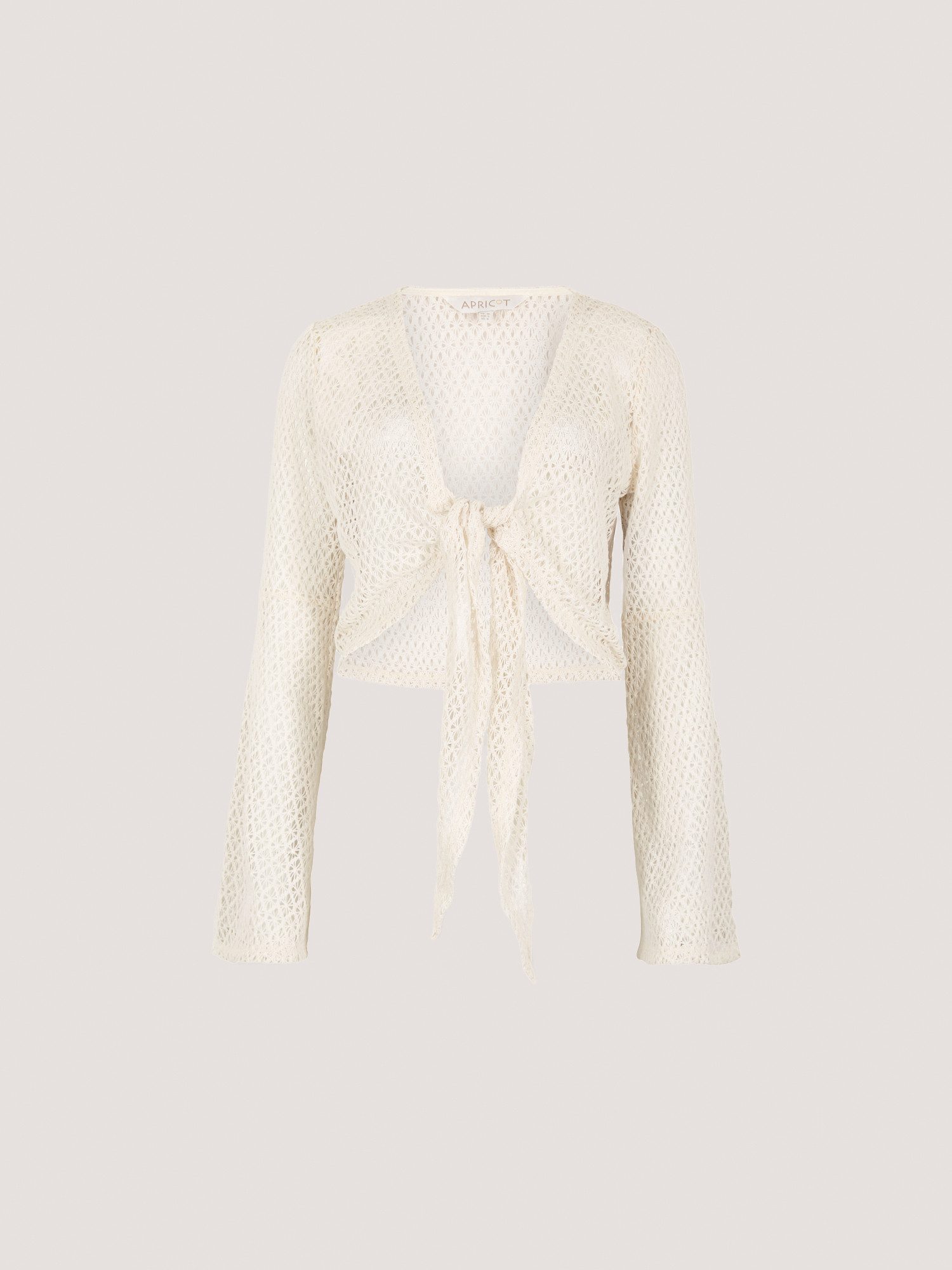 Cardigan Gehäkelte Diamant-Krawatten-Strickjacke