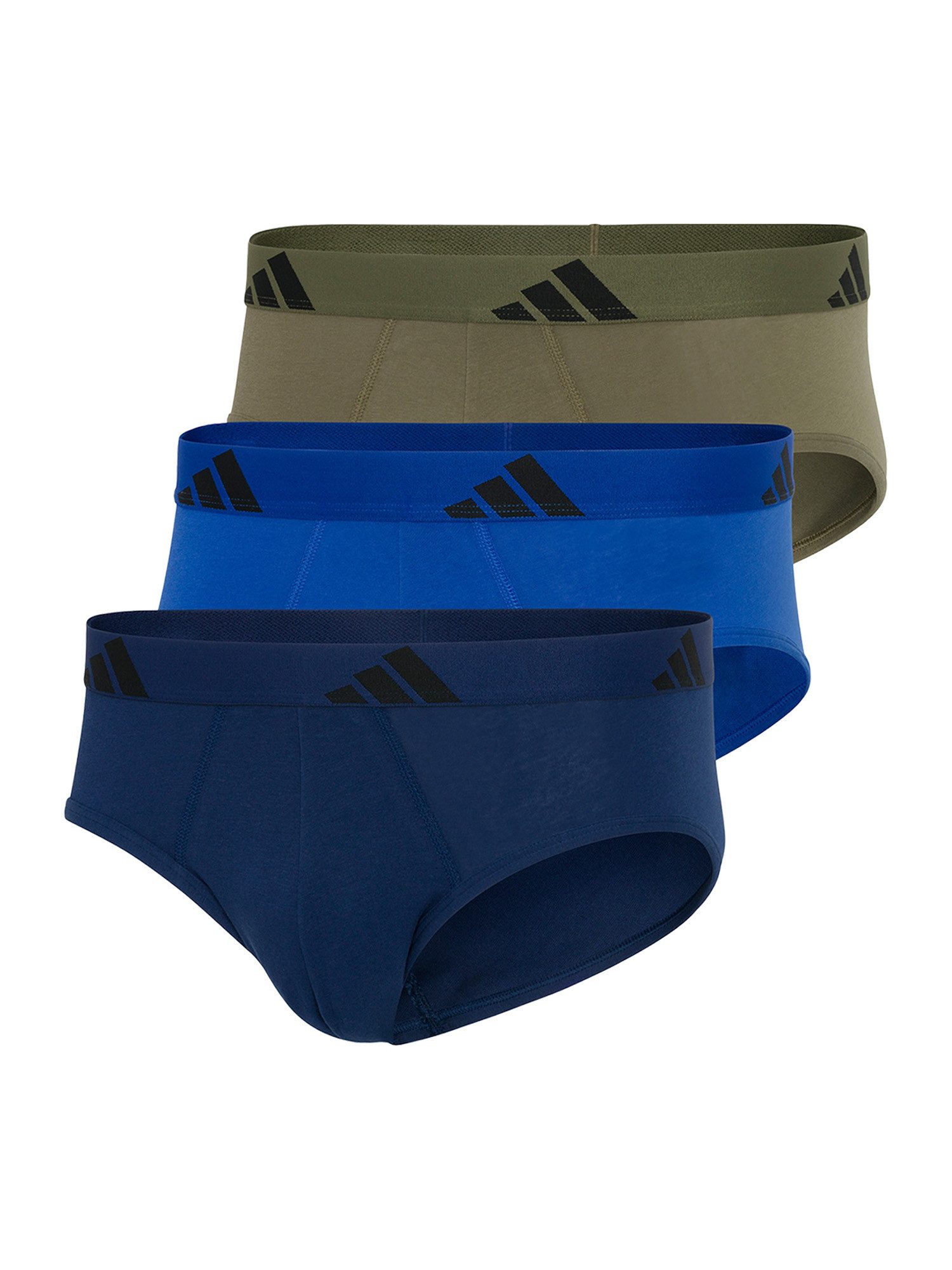 dunkelblau, royalblau, khaki