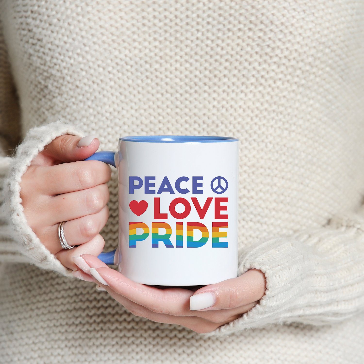 Kaffeetasse Weiss/Royal Youth mit Tasse Designz Keramik, Motiv Geschenk, Pride trendigem Love Peace