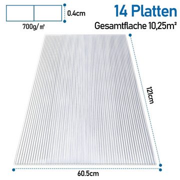Randaco Doppelstegplatte plastic Gewächshaus Gewächshausplatten 14 Stk,4 mm PC Doppelstegplatte, 4,00 mm