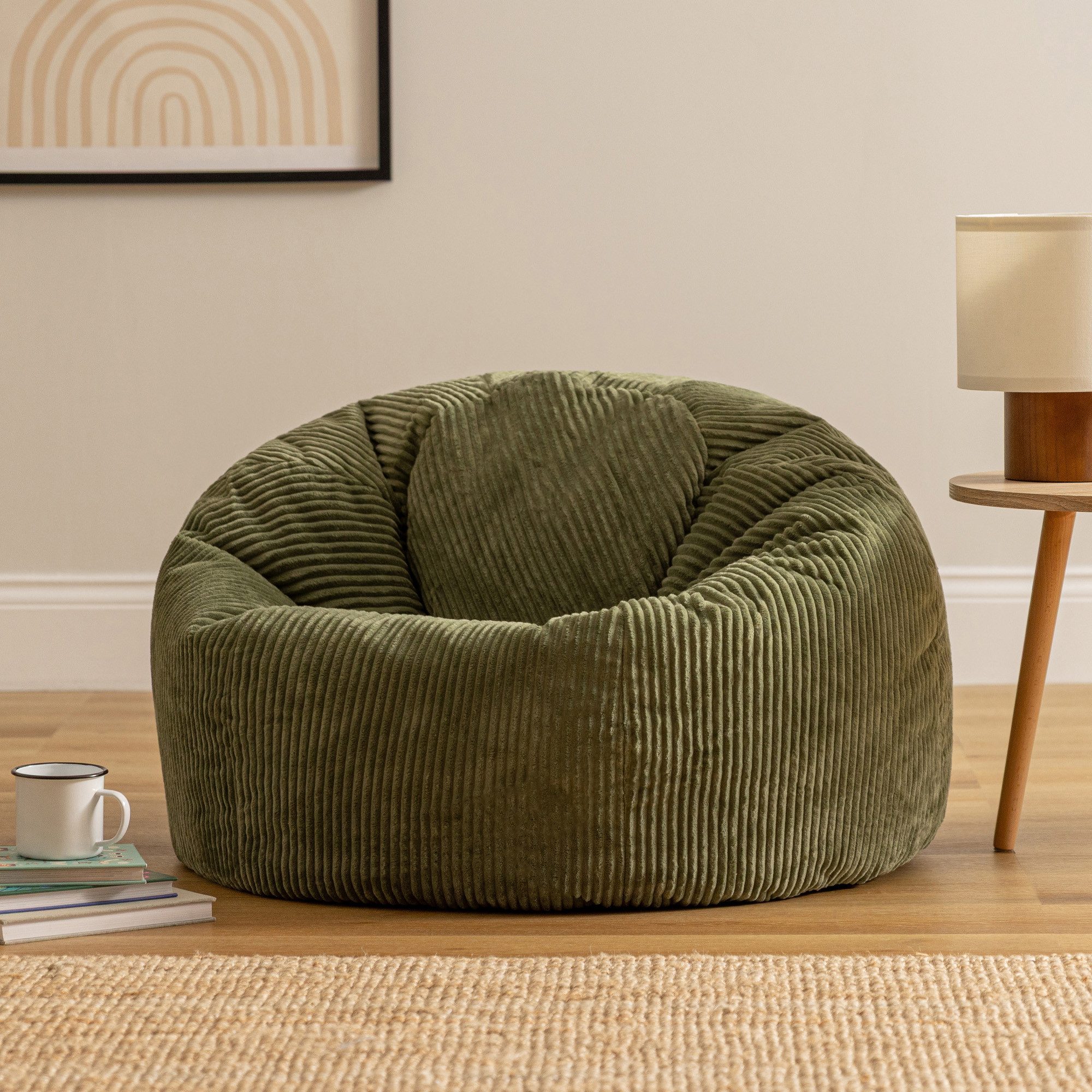 icon Sitzsack Sitzsack Erwachsene aus Cord flauschig „Kingston“, 85x50cm, Made in Germany, für Erwachsene & Kinder, mit Füllung – Bild 3 von 5