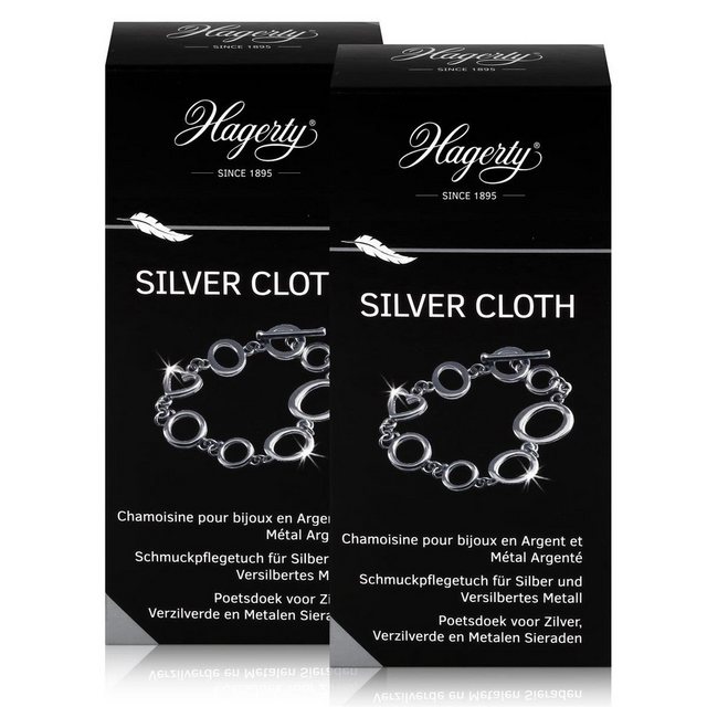 Hagerty Hagerty Silver Cloth – Schmuckpflegetuch für Silber 36x30cm (2er Pack) Reinigungstücher