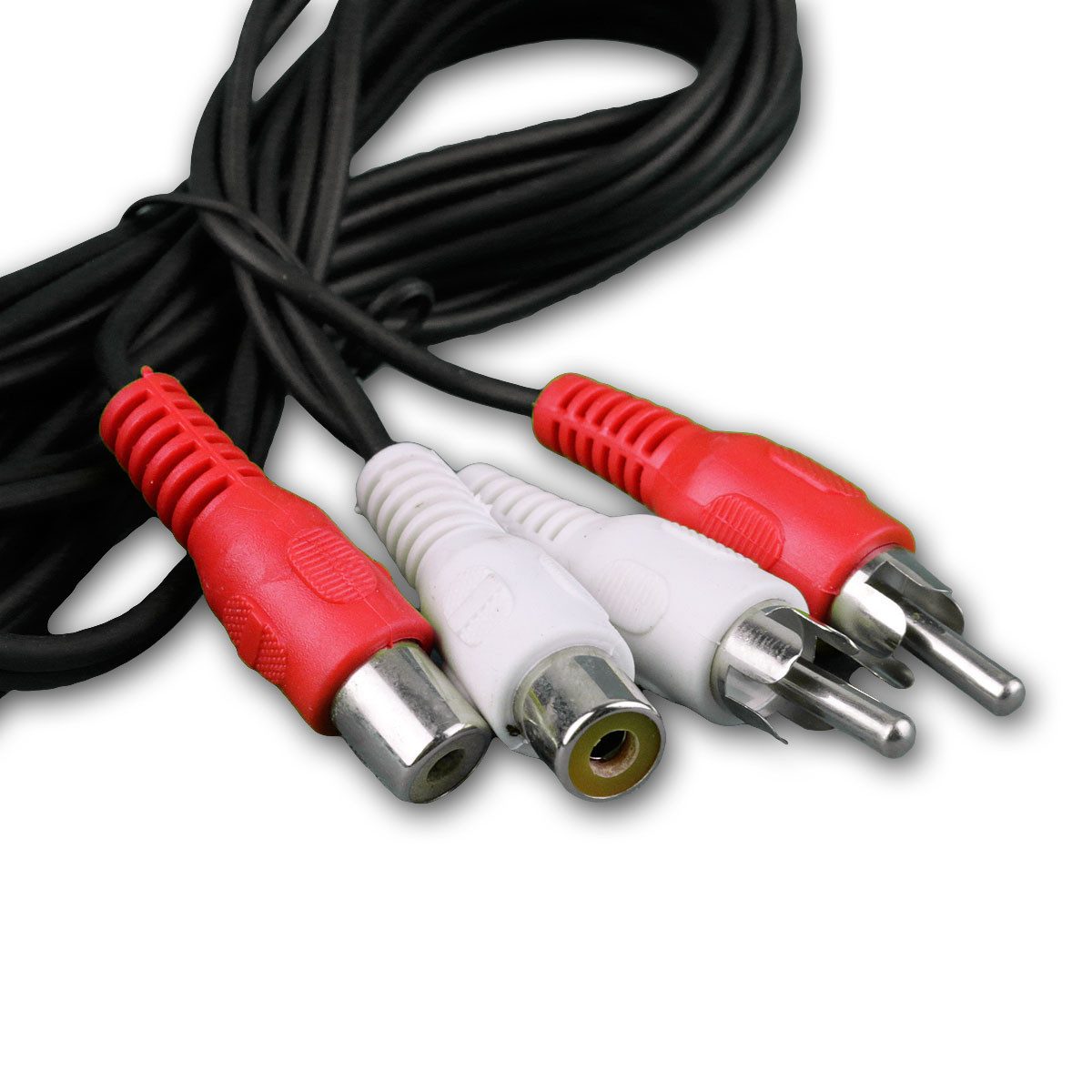 Blanko Cinch-Stecker Cinch Kabel Verlängerung 2,5m, Cinchverlängerung