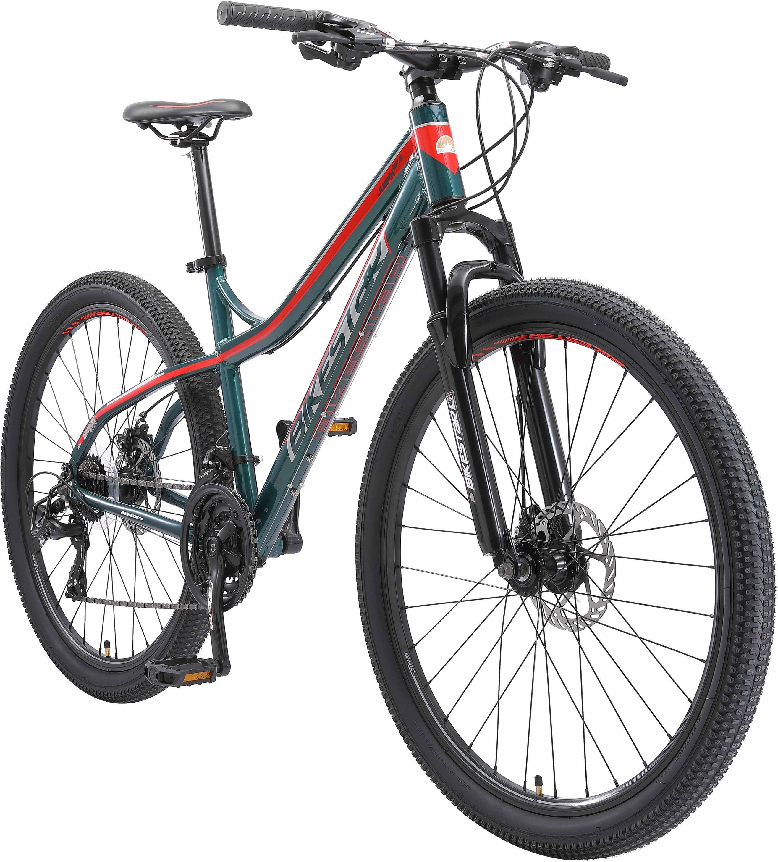 Bikestar Mountainbike, 21 Gang Shimano RD-TY300 Schaltwerk, Kettenschaltung, für Damen und Herren, Kettenschaltung