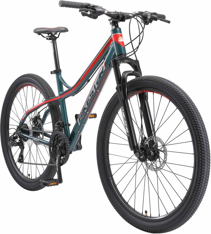 Thumbnail - Bikestar Mountainbike, 21 Gang Shimano RD-TY300 Schaltwerk, Kettenschaltung, für Damen und Herren, Kettenschaltung