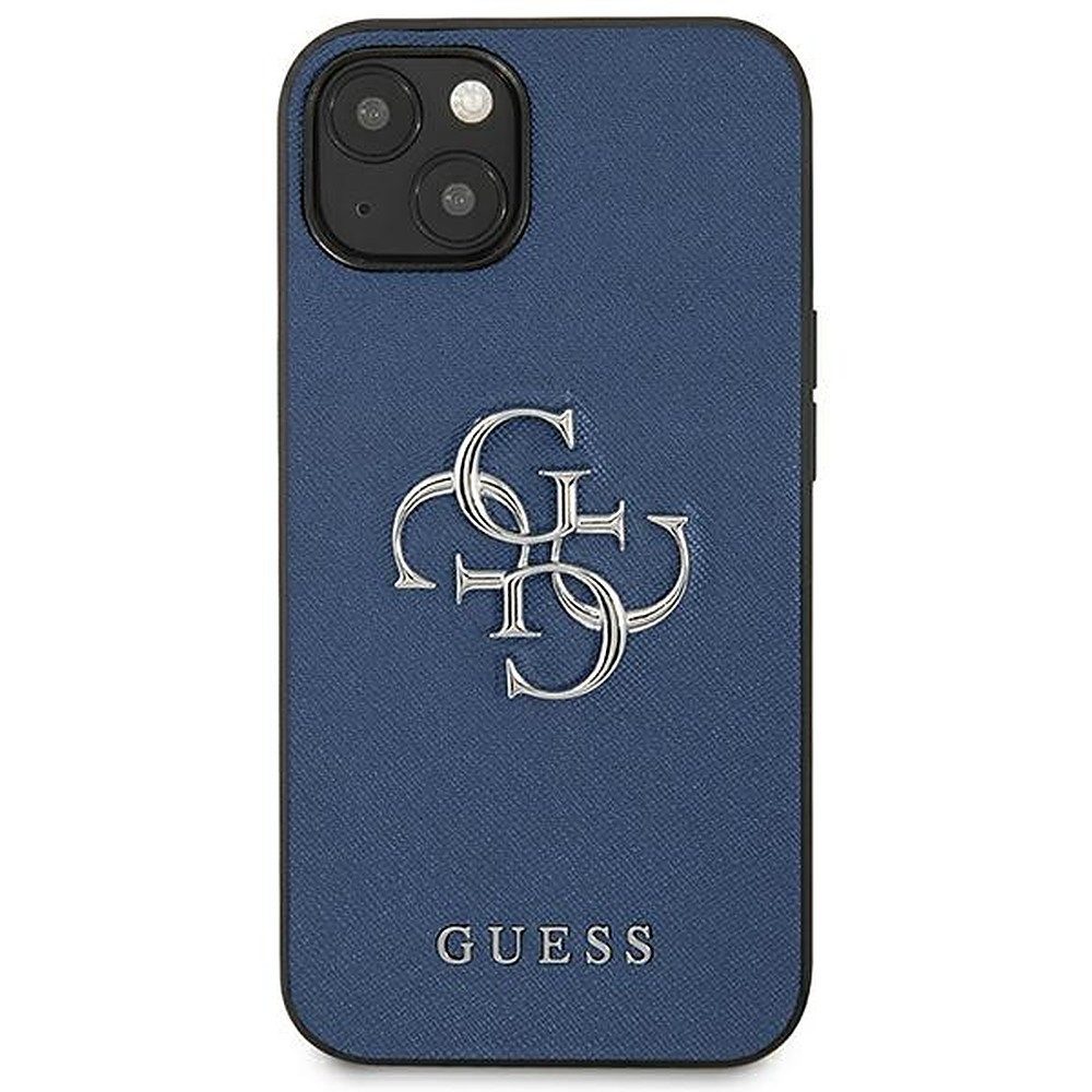 Guess Smartphone-Hülle Handyhülle Schutzhülle Handyschale 5,4 Zoll, Saffiano-Struktur, 4G Metall-Logo, flexible TPU-Rückseite