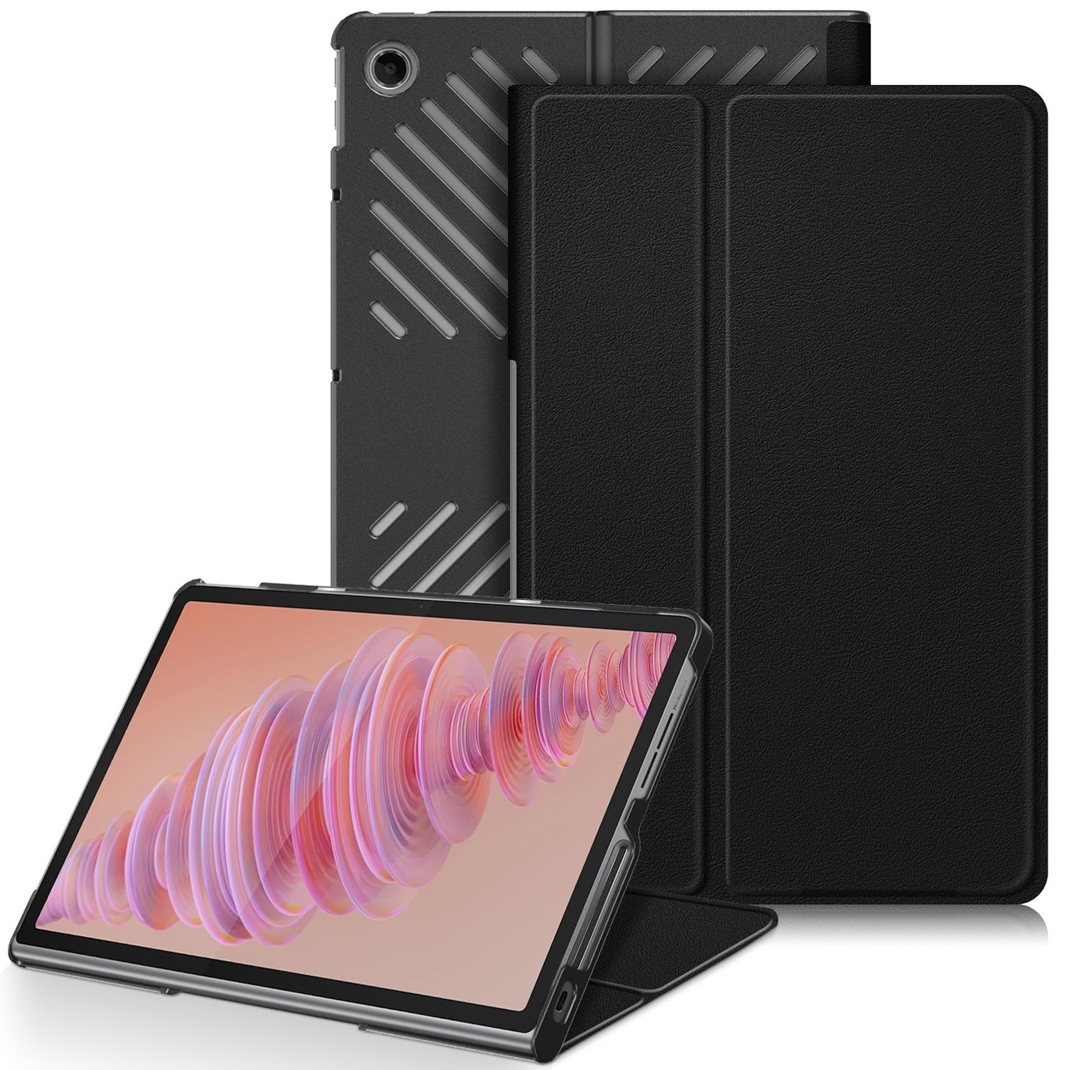Wigento Tablet-Hülle für Lenovo Tab Plus 11.5 Zoll Wake UP Smart Schutz Cover WakeUP, 3-Fach Halterung, Kratzfest, Leicht