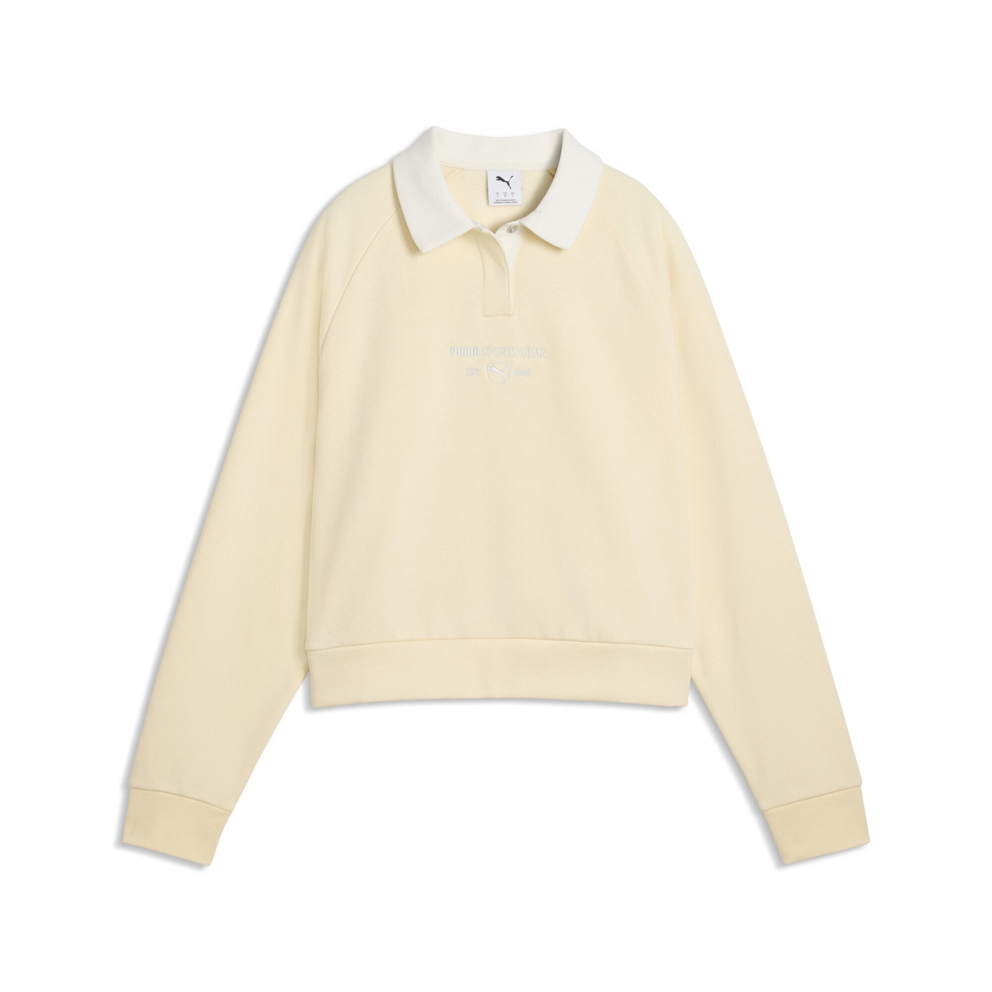 PUMA Sweatshirt PUMA Class Relaxed Fleece-Langarm-Polo Damen
