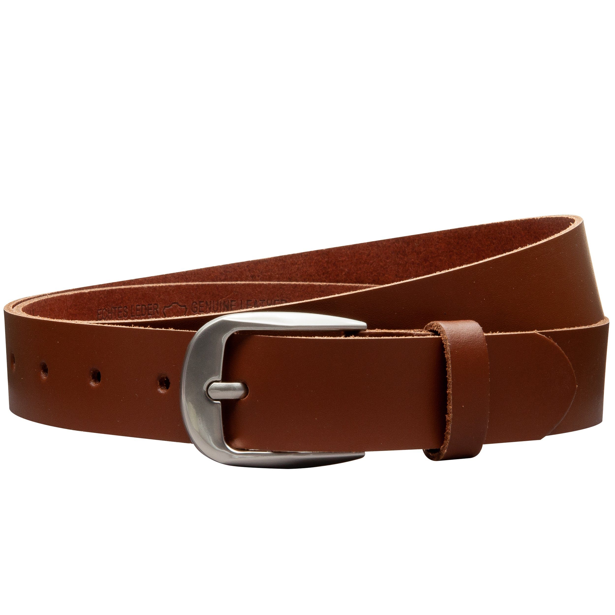 COLOGNEBELT Ledergürtel OM32-SL-Hellbraun MADE IN GERMANY, Hellbraun Kürzba günstig online kaufen