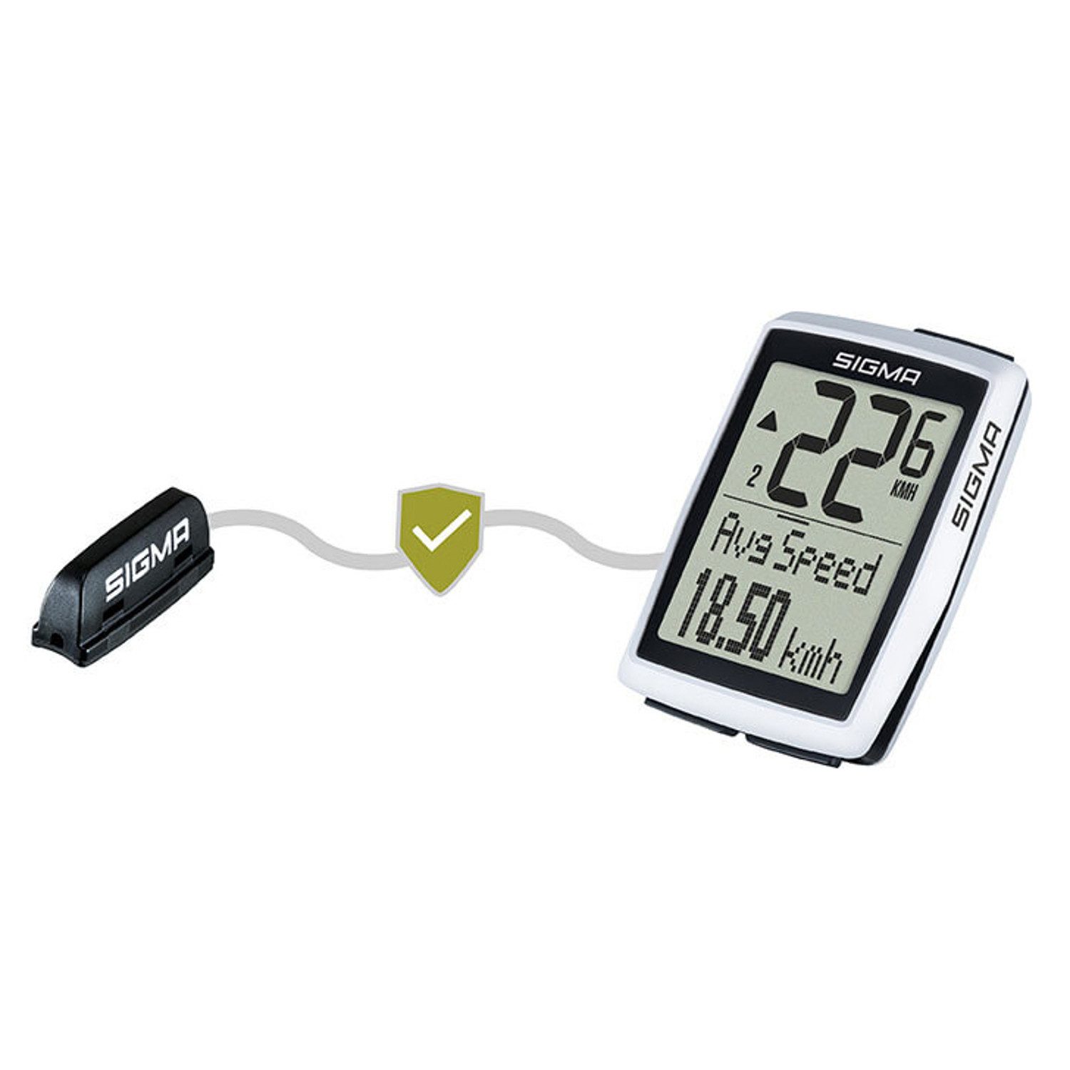 SIGMA Fahrradcomputer BC 12.0 WL mit 12 Funktionen IPX8, wasserdicht, wetterfest, großes und gut lesbares Display