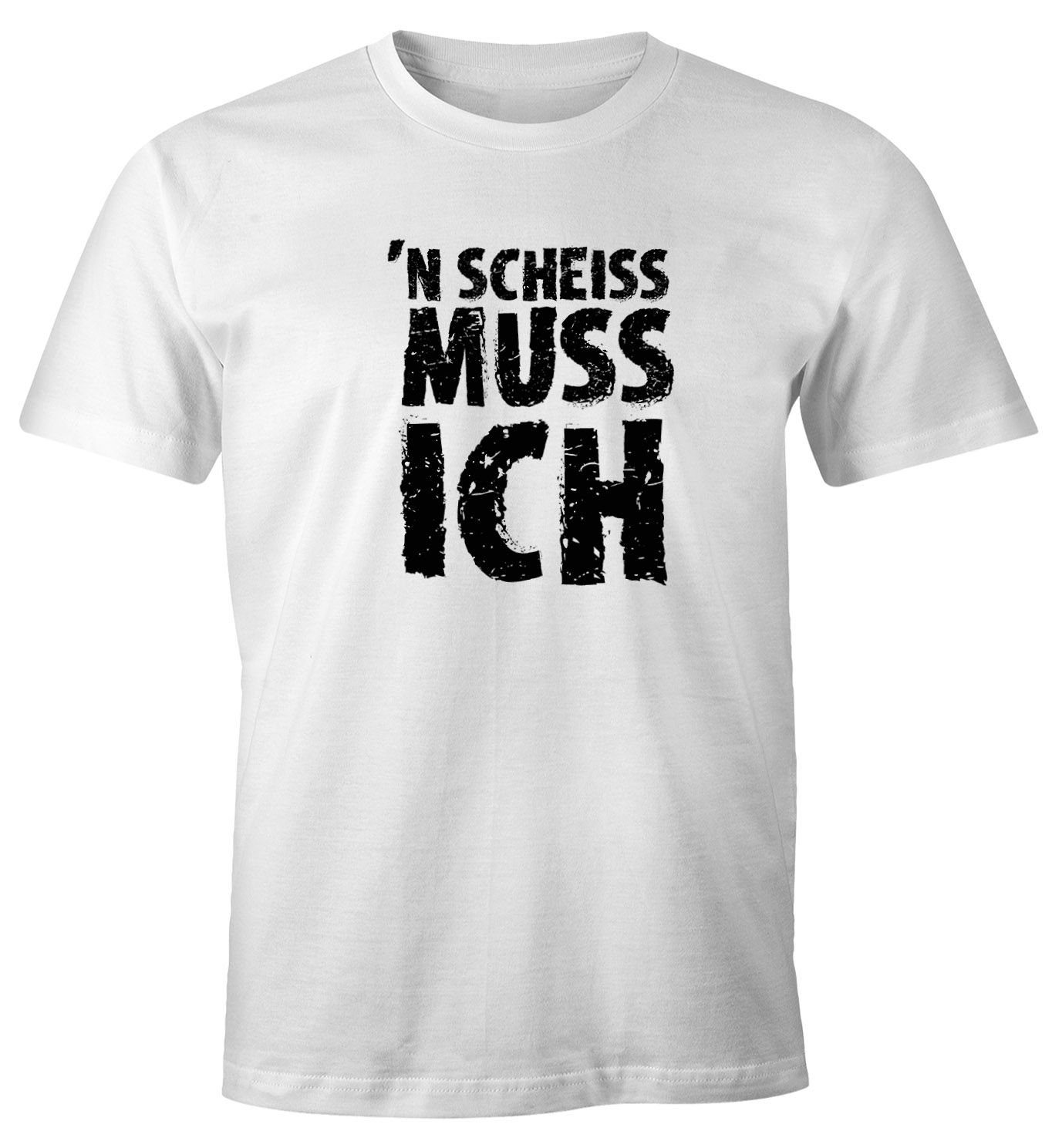 MoonWorks Print-Shirt Herren T-Shirt Einen Scheiß günstig online kaufen