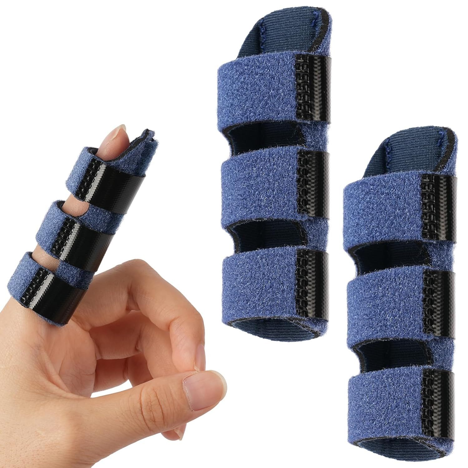 COOL-i ® Fingerbandage Verstellbare Fingerschiene mit Aluminiumstreifen,2 Stück, Fingerstütze zur Ruhigstellung, atmungsaktiv, Universalgröße