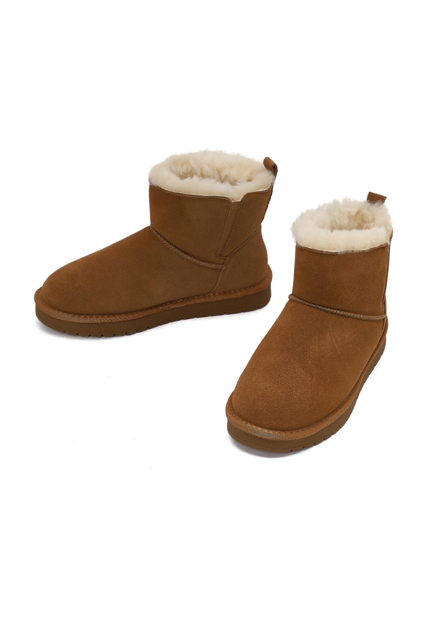 Derimod Teddy-Stiefel aus Veloursleder Ankleboots