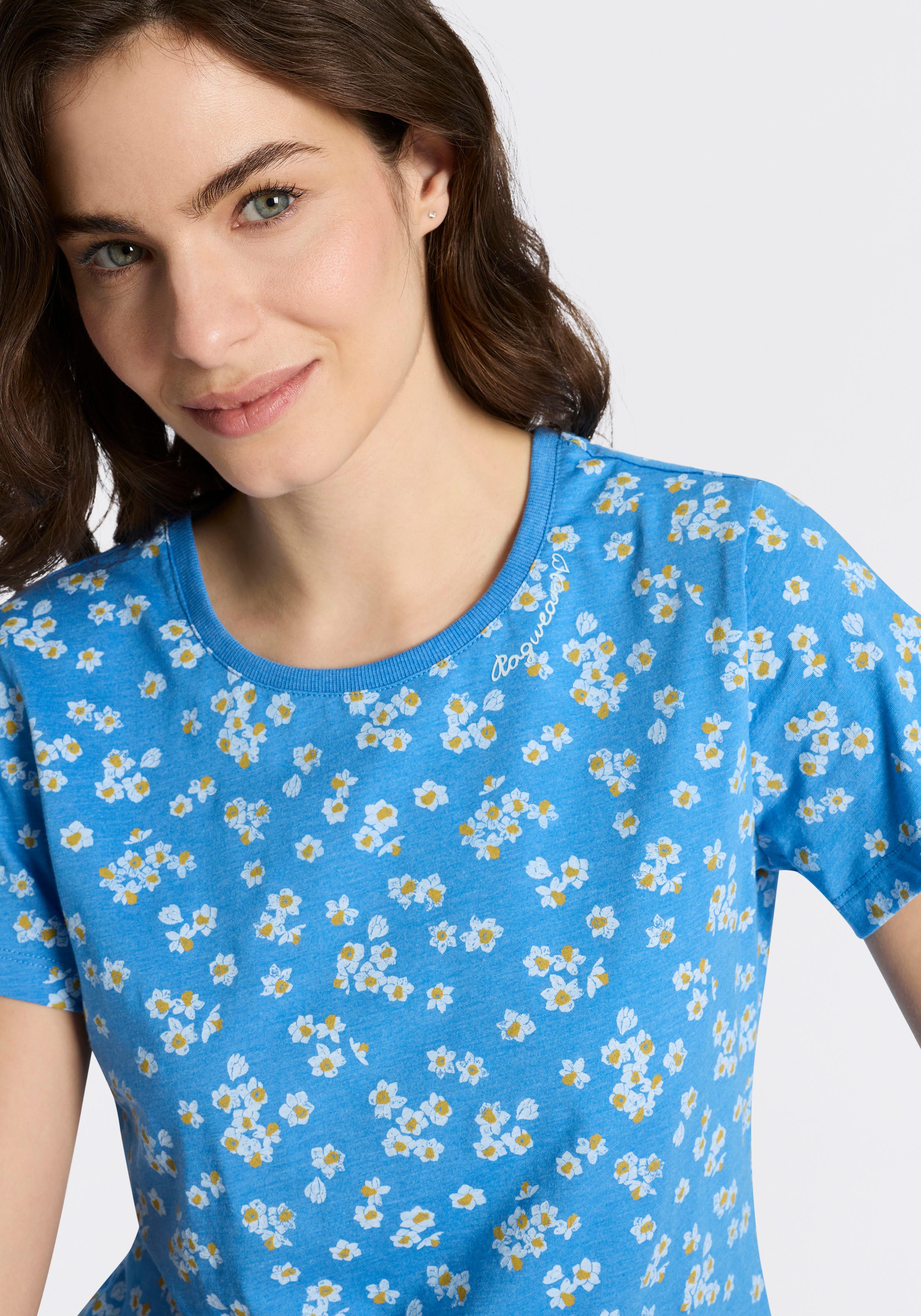 Ragwear Kurzarmshirt MINTTA FLOWER O mit sommerlichem Print