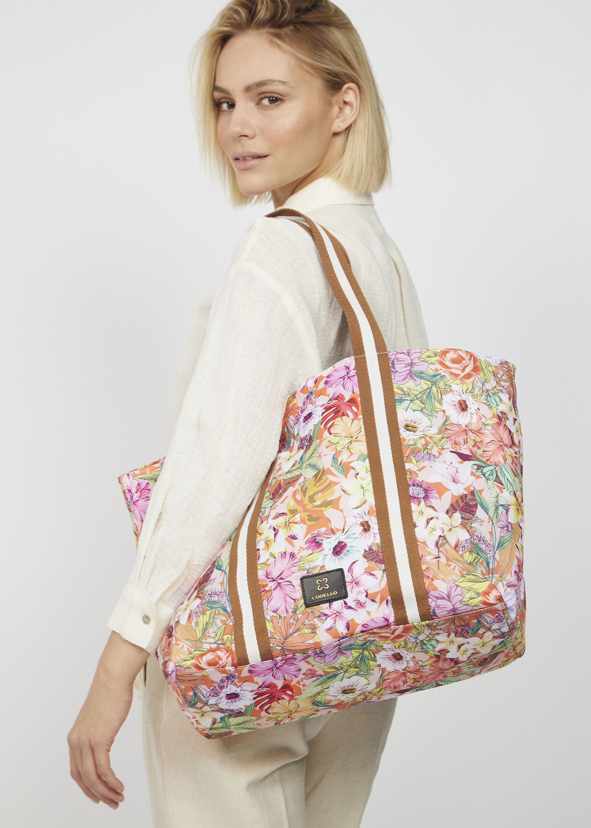 Codello Shopper, mit floralem Muster