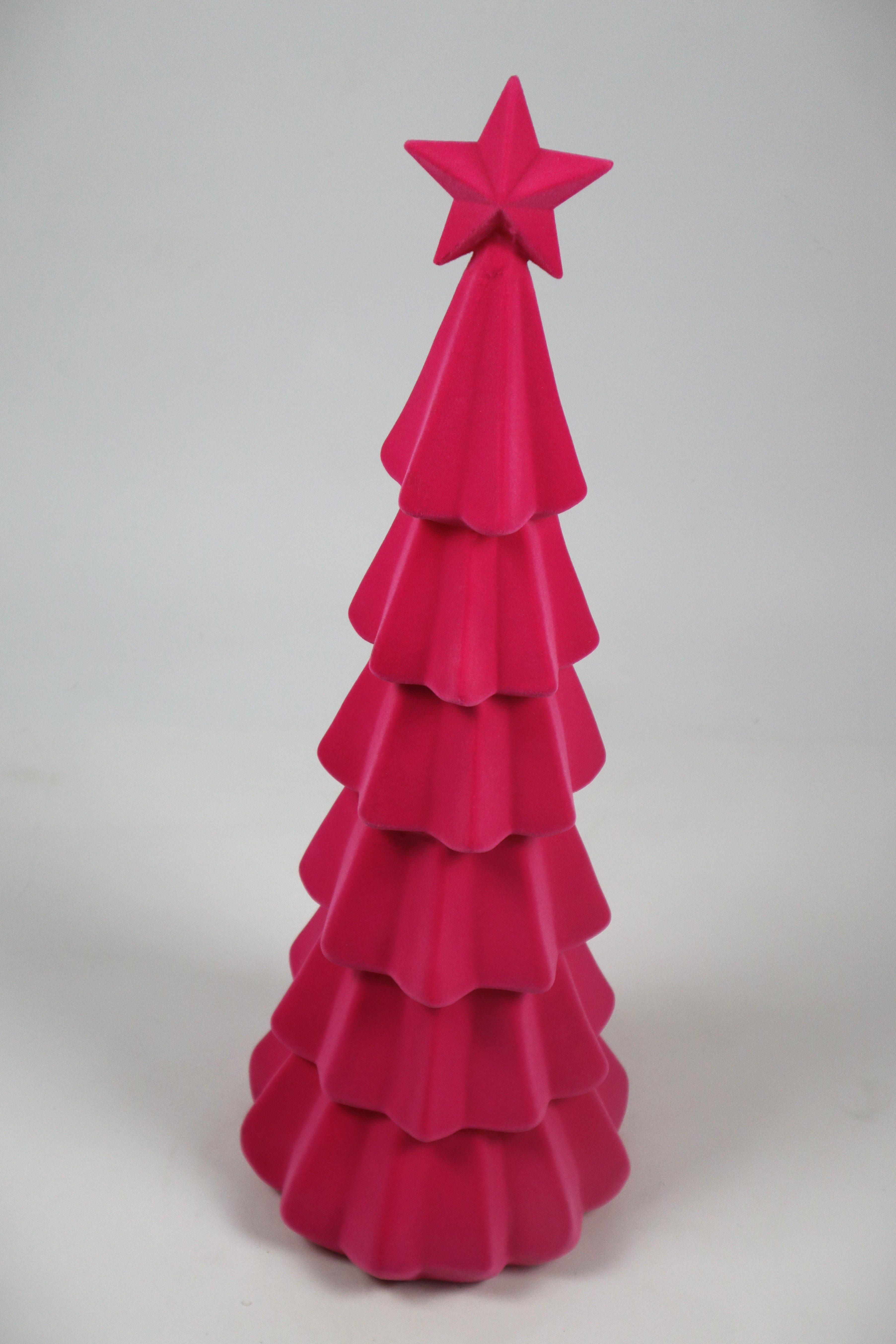 AM Design Weihnachtsfigur Tannenbaum mit samtweichem Flock, aus Kunststoff, Höhe 76 cm, in verschiedenen Farben