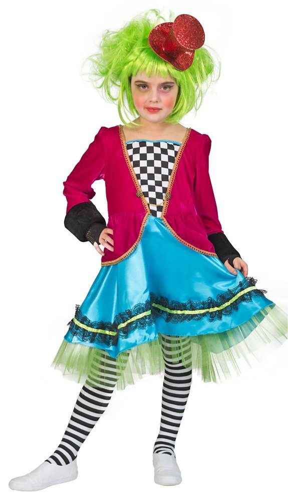 Funny Fashion Kostüm Verrückter Hutmacher Kostüm für Mädchen