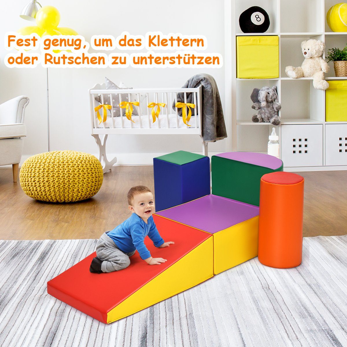 COSTWAY 5TLG. Schaumstoffbausteine Spielbausteine, für Baby & Kinder