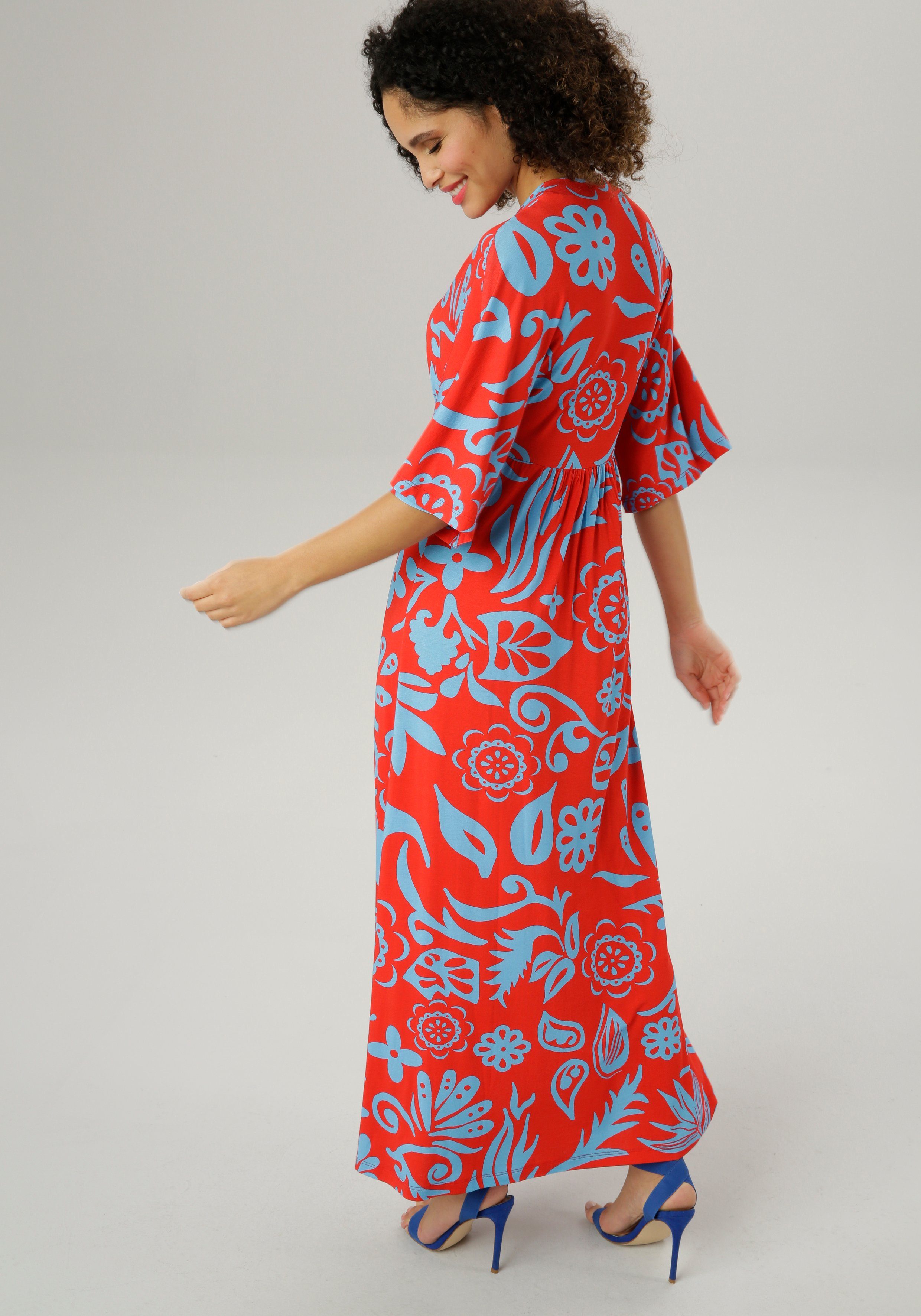 Aniston SELECTED Maxikleid mit weiten, 3/4-langen günstig online kaufen