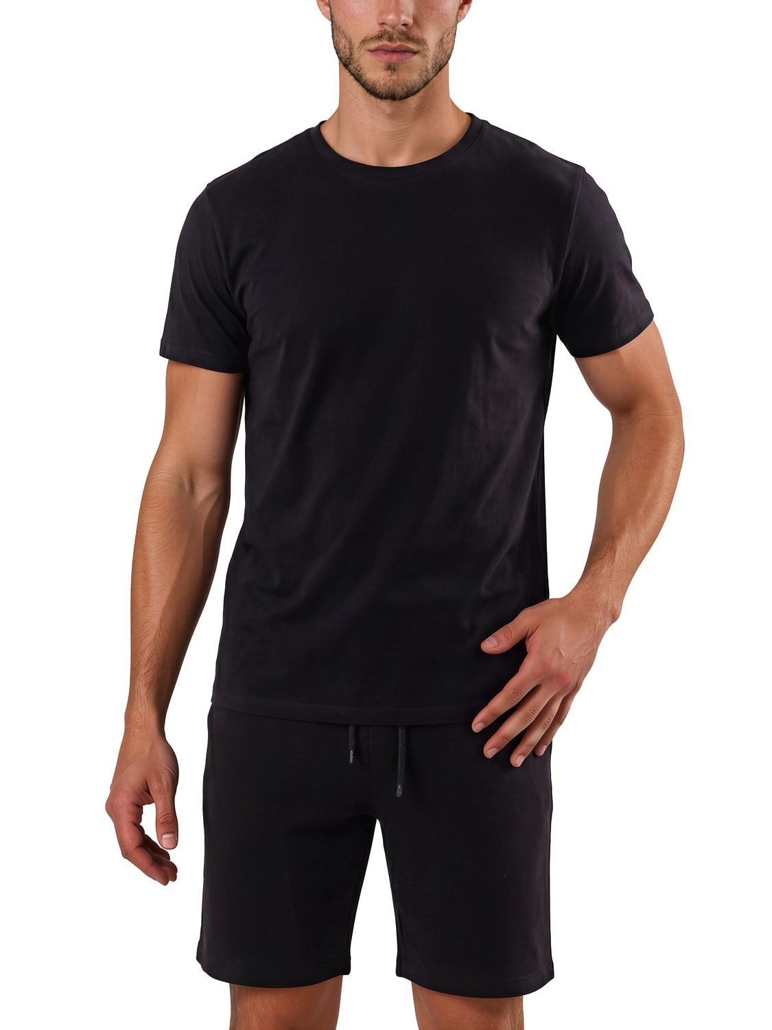 Pierre Cardin T-Shirt Herren Basic Shirt BODYWEAR 4er Set Regular Fit (Vorteilspack, 4-tlg) Kurzarm Tee Shirt mit Rundhalsausschnitt aus 100% Baumwolle – Bild 4 von 5