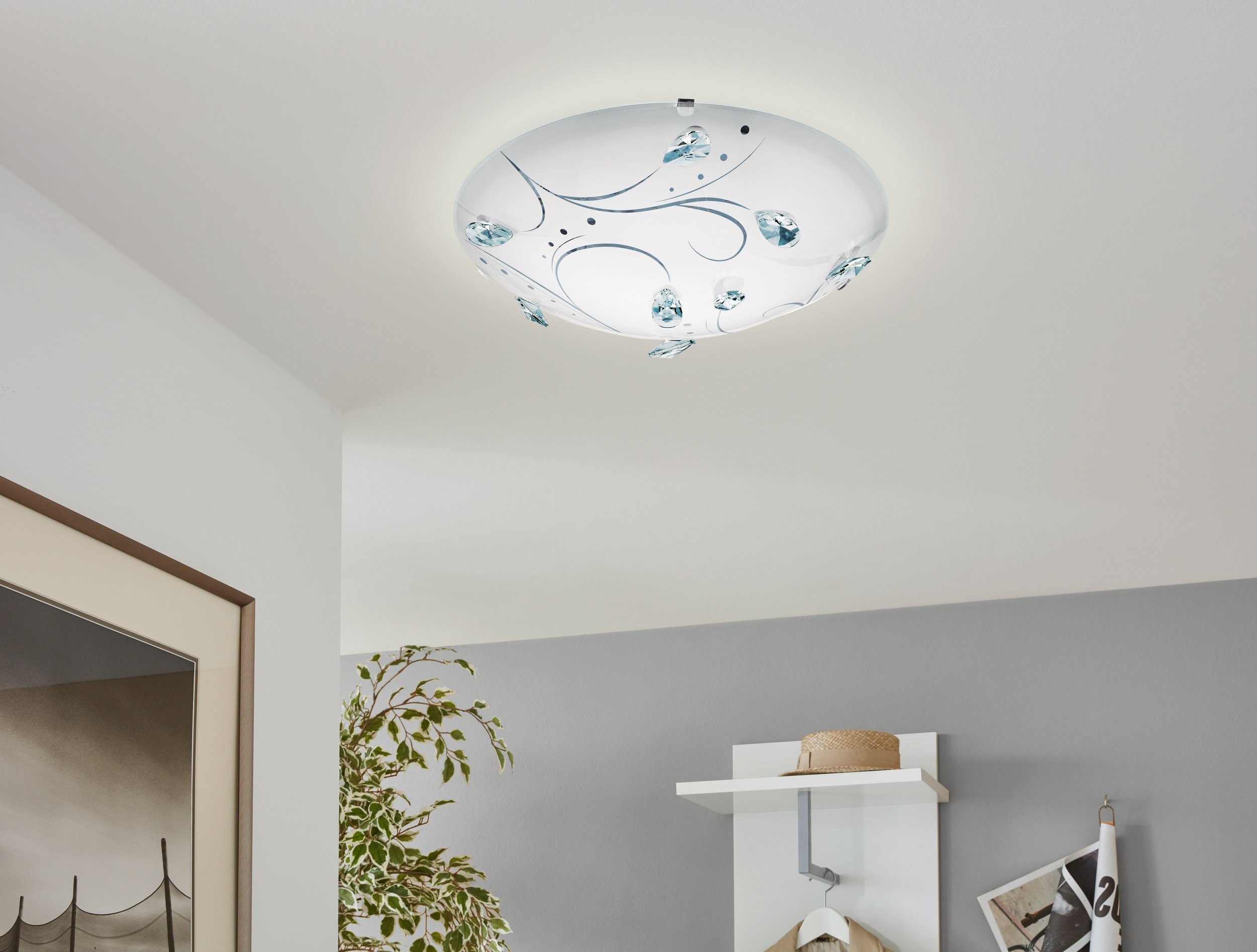 EGLO LED Deckenleuchte Sorrenta 1, Leuchtmittel inklusive, LED-Deckenleuchte Ø31,5cm 12W 1170lm 4000K I Sorrenta 1