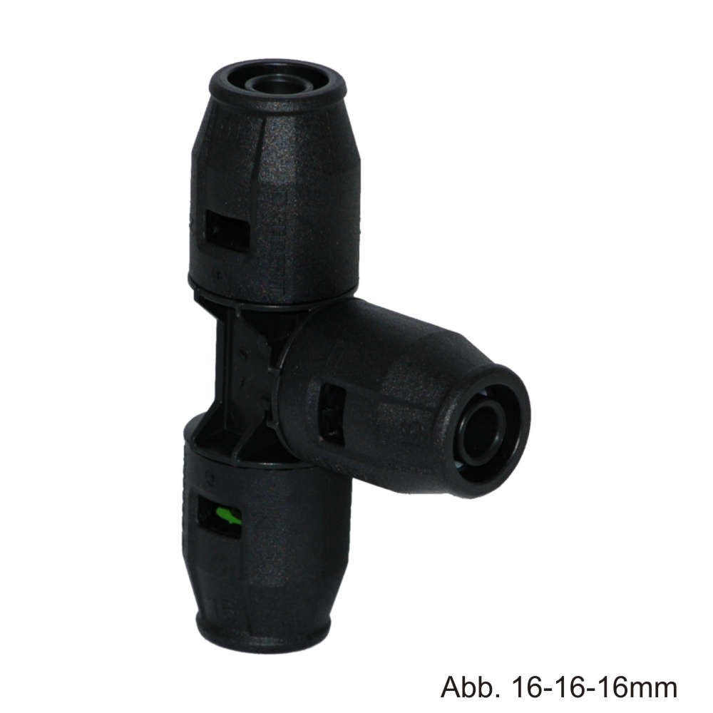 Wasserrohr Geberit PushFit T-Stück 25 x 20 x 20mm PVDF