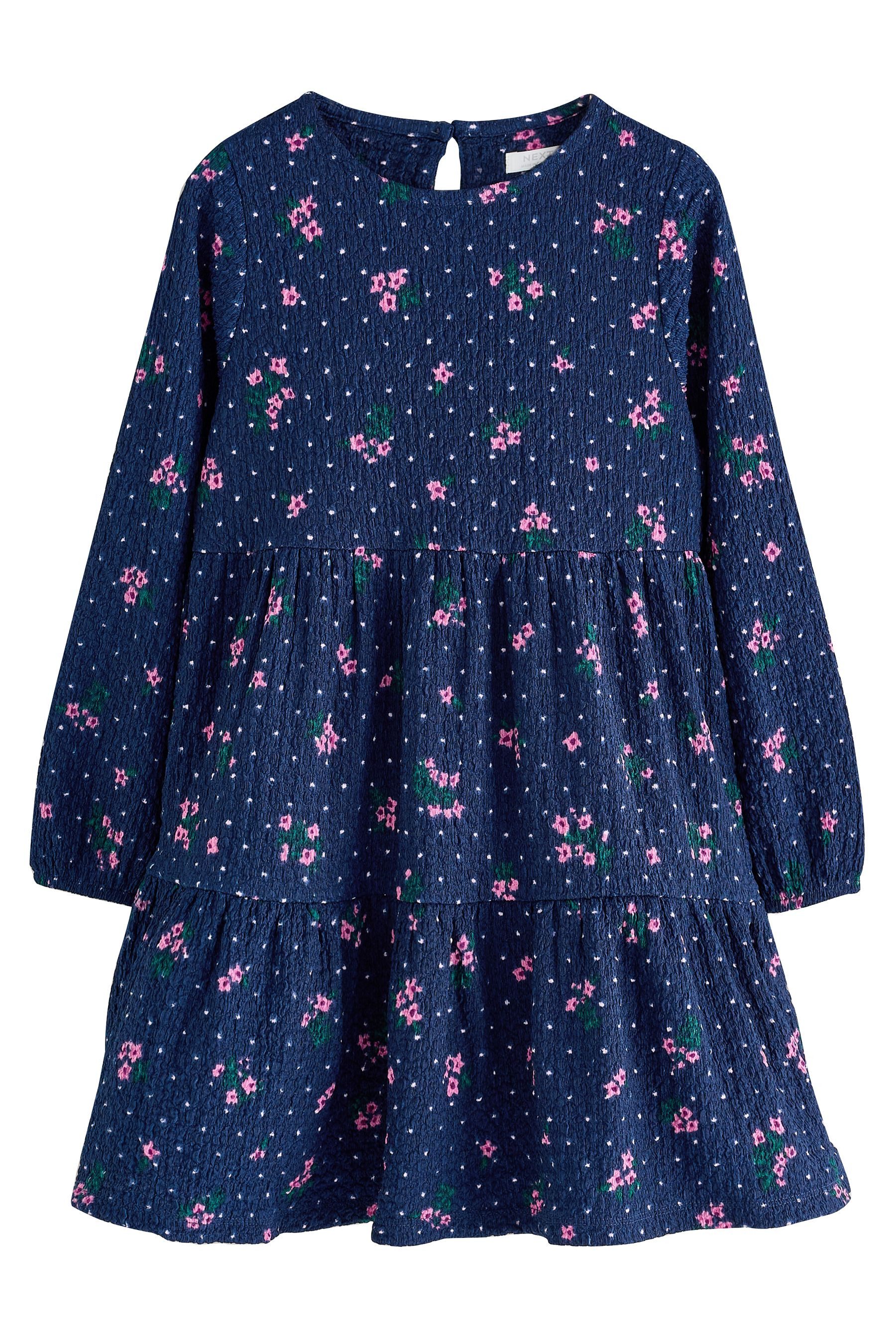 Next Jerseykleid Langärmeliges Jerseykleid in Knitteroptik (1-tlg)