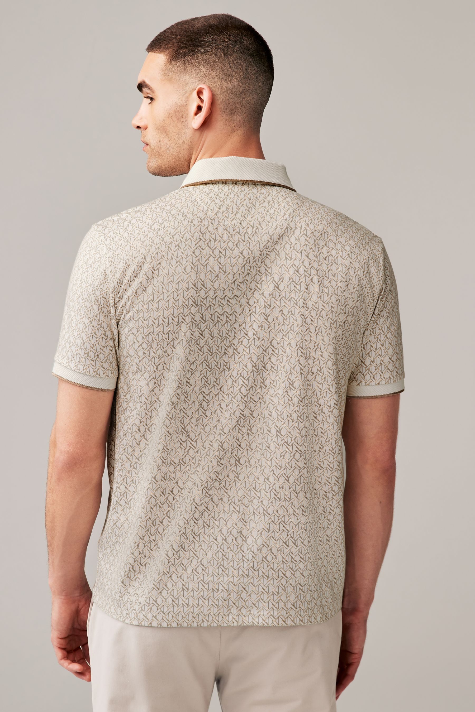 Next Poloshirt Polo-Shirt mit Geoprint (1-tlg) günstig online kaufen