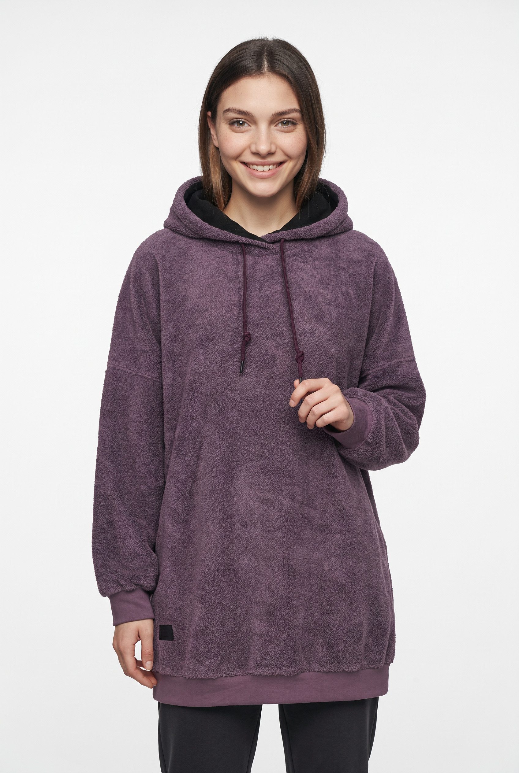 Icepeak Kapuzensweatshirt D OVERSIZE HOODIE ACERRAT hoch geschlossener Ausschnitt, mit Kapuze mit Kordelzug