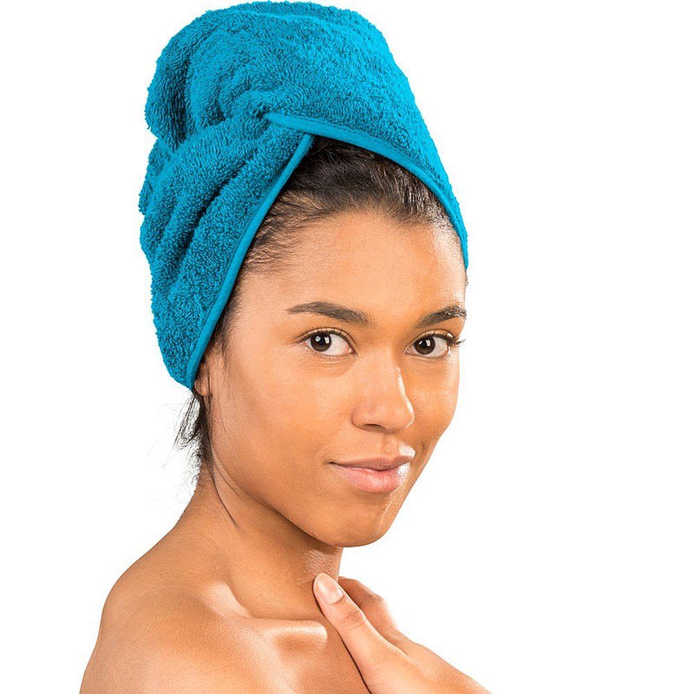 Haar Handtuch Lanudo versch. Turban Lanudo® Türkis Unisex Farben Turban-Handtuch