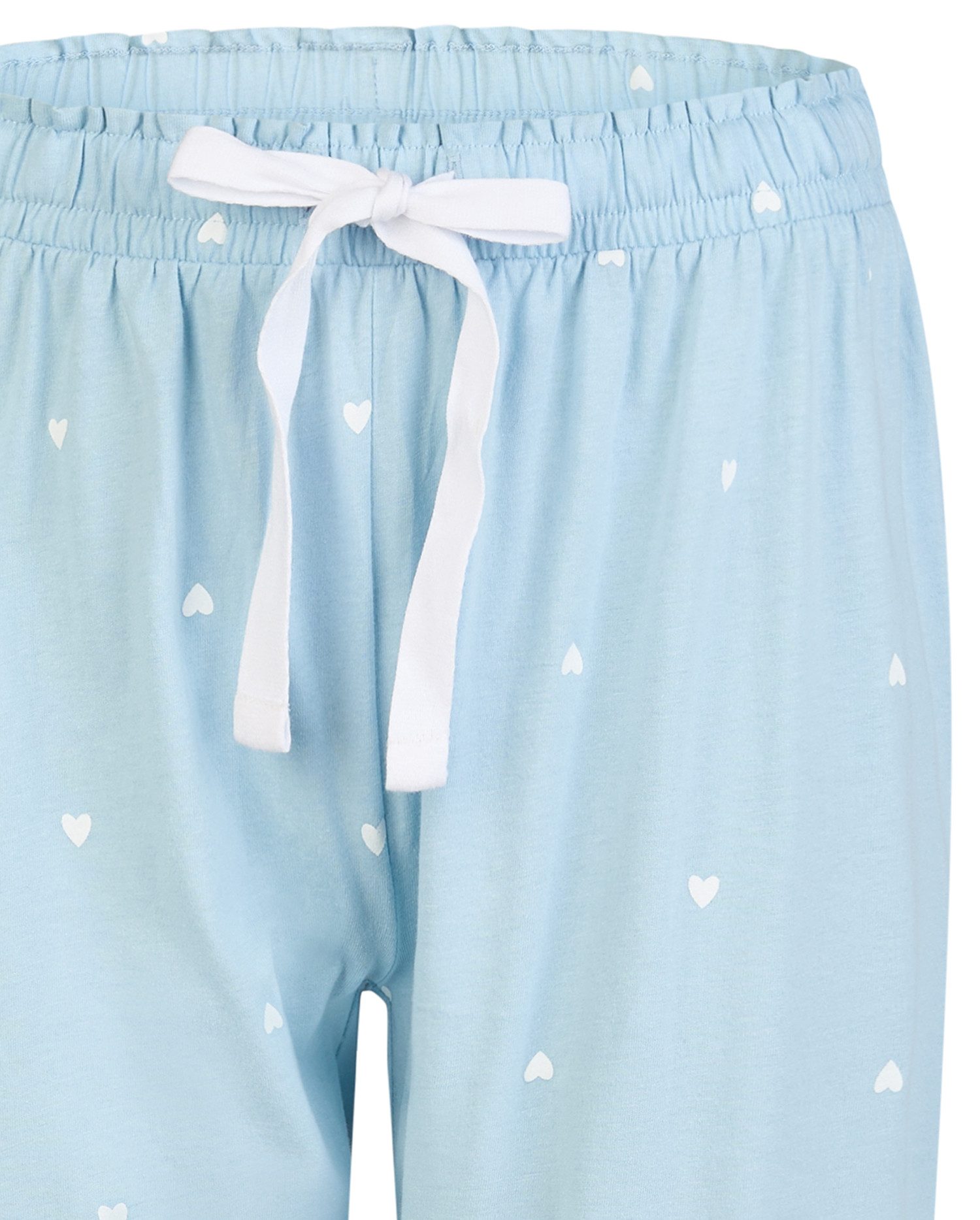 By Louise Pyjamahose Lace Luxury (1-tlg., 1-teilig) Damen Schlafhose Pyjamahose Caprihose Baumwolle – Bild 2 von 3