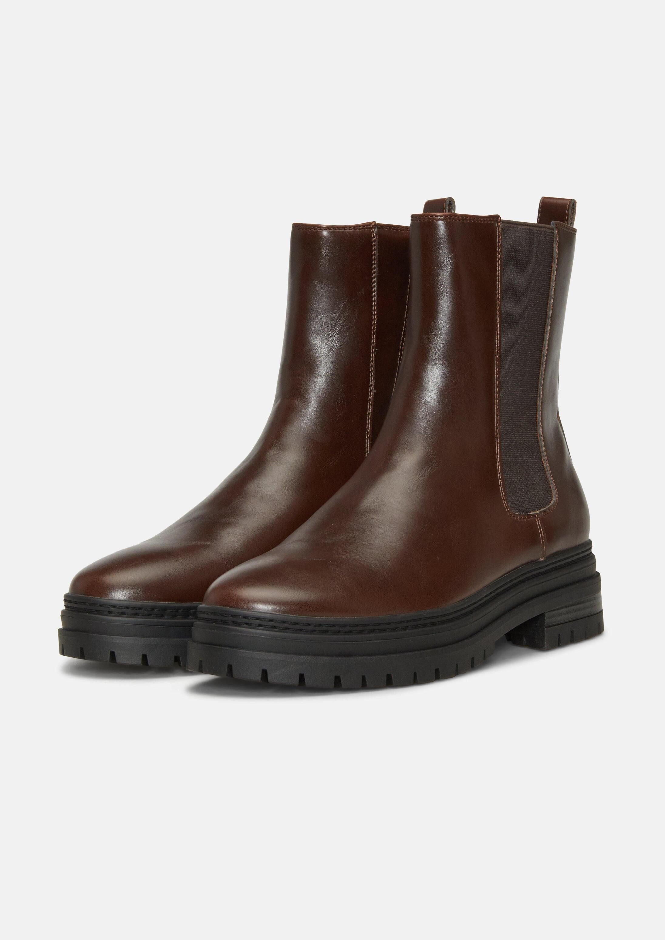 s.Oliver Chelsea boots Stiefel Chelsea Boots in Leder-Optik – Bild 3 von 3