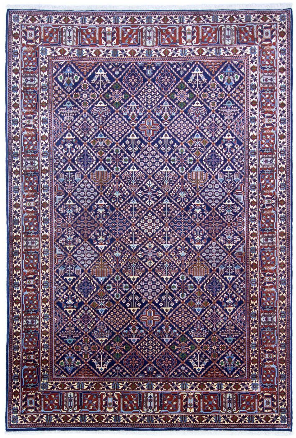 Wollteppich Meymeh Durchgemustert Blu 298 x 206 cm, morgenland, rechteckig, Höhe: 10 mm, Unikat mit Zertifikat