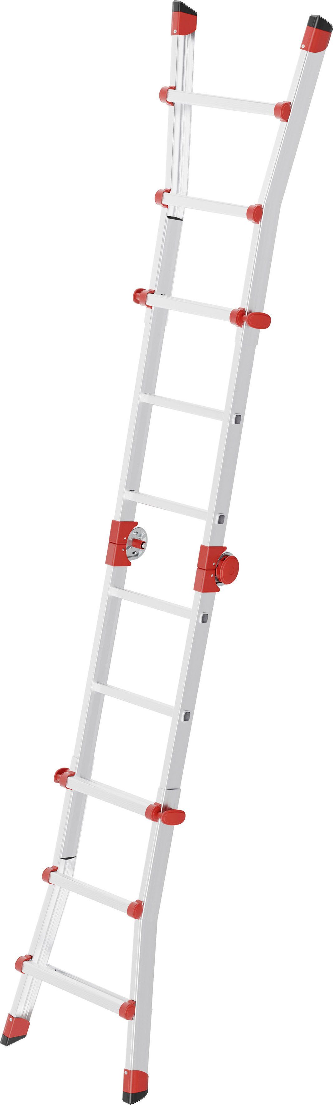 Hailo Vielzweckleiter M80, Aluminium, 4x3 Sprossen