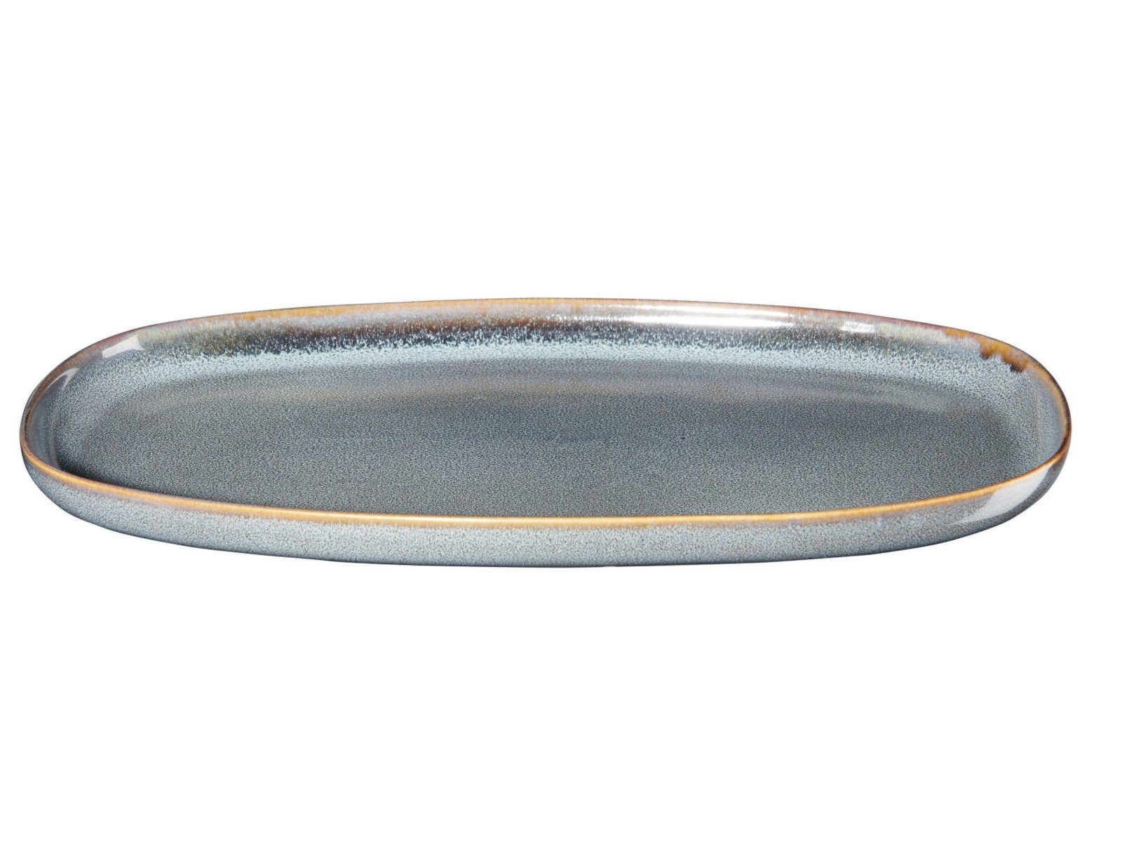 ASA SELECTION Servierplatte SAISONS Platte oval denim 31 x 18 cm, Steinzeug, (Platten oval), Geschirr