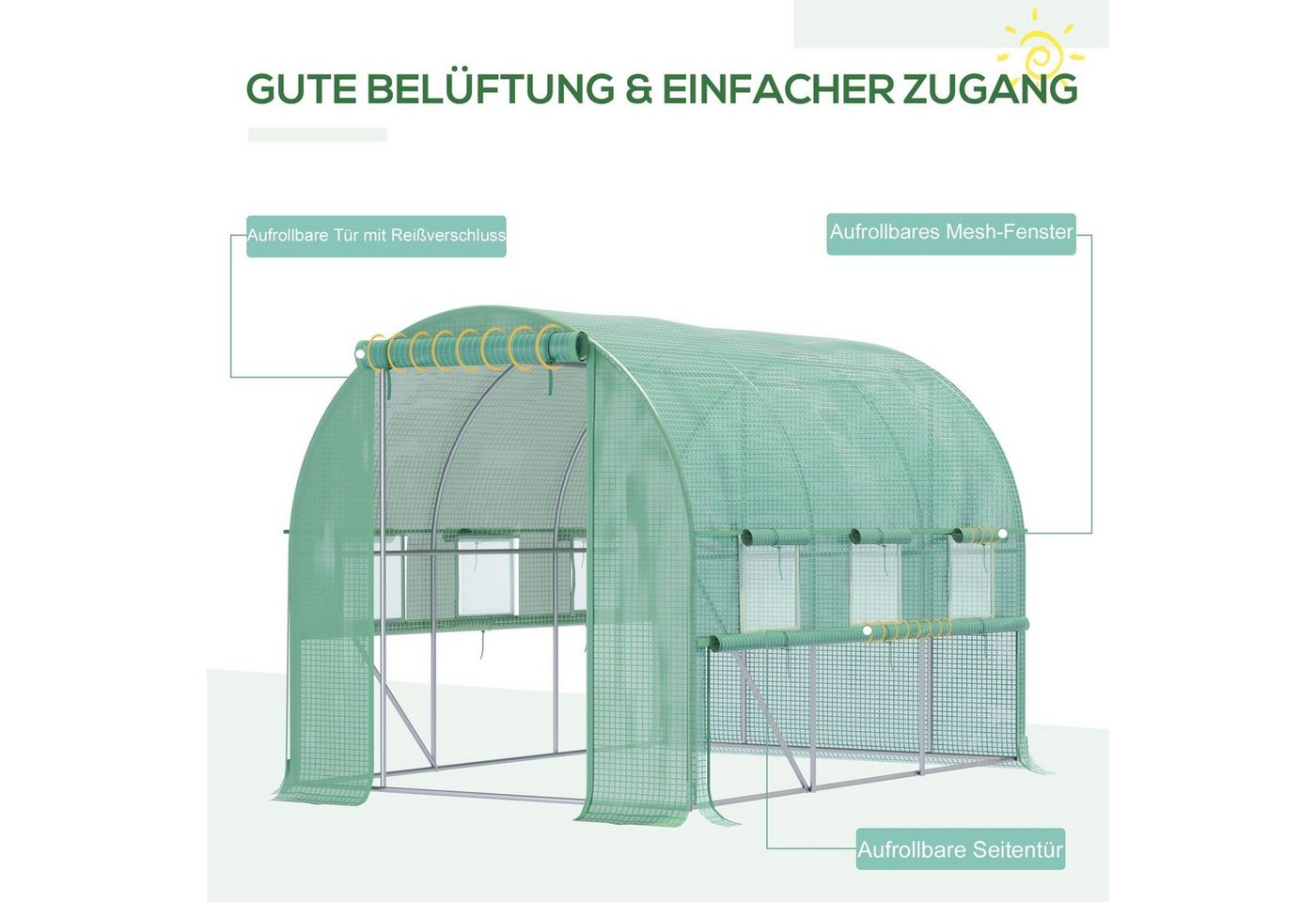 Outsunny Foliengewächshaus Tunnel-Gewä... Outsunny Foliengewächshaus Tunnel-Gewä...
