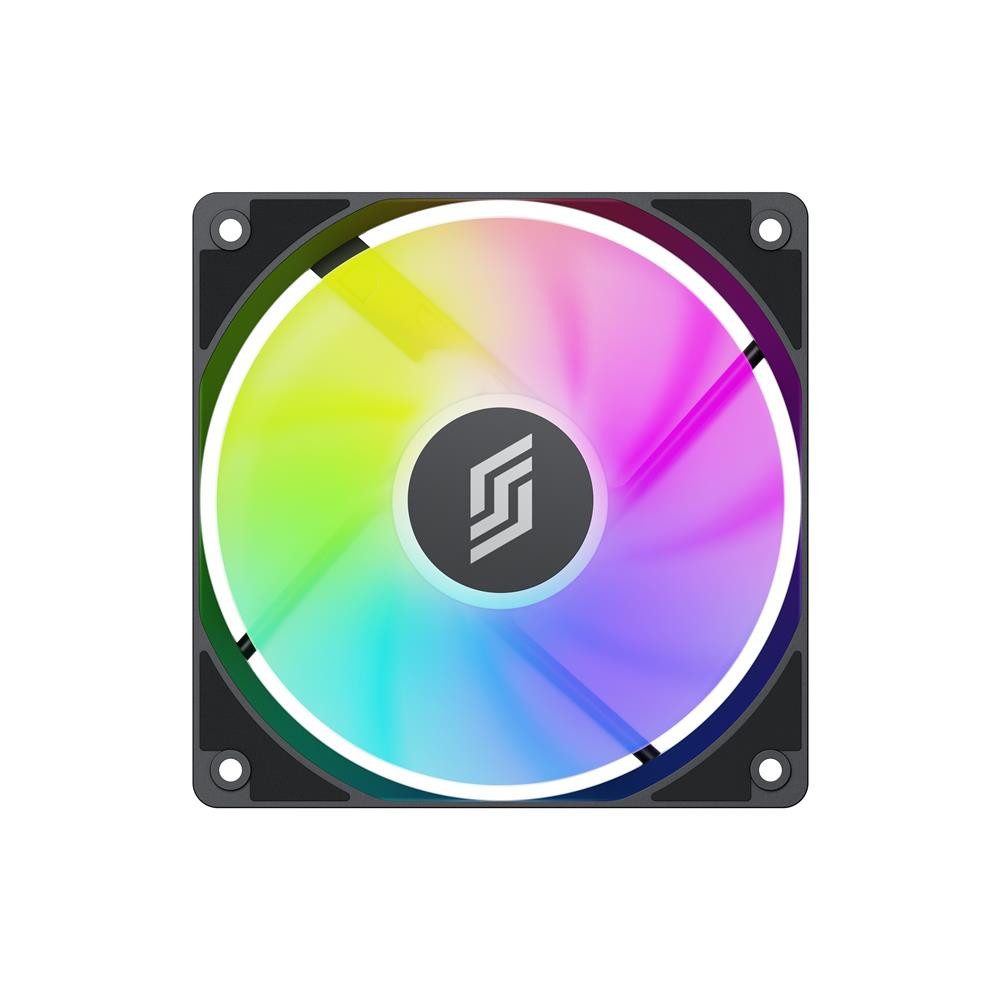 Silentware Gehäuselüfter RF120 Black PWM A-RGB 120mm, 600-1500 UPM, 6 RGB-LEDs, HDB-Lager, Airflow, 4-Pin PWM, 3-Pin 5V