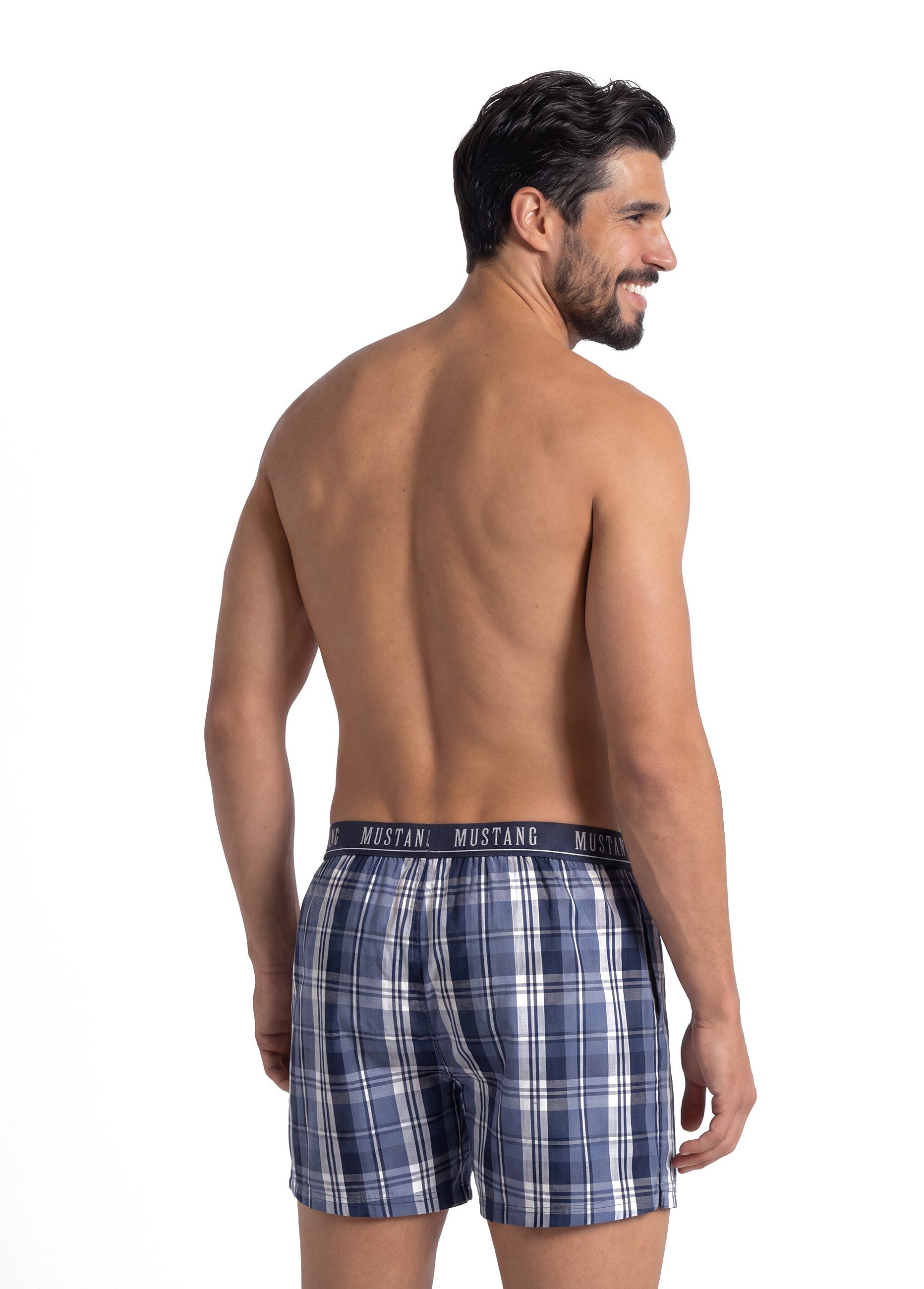 MUSTANG Boxershorts Freddy Unterhose Unterwäsche (Spar-Set, 2-St) Bequem & locker - OEKO-TEX® Standard - Elastischer Bund - Atmungsaktiv