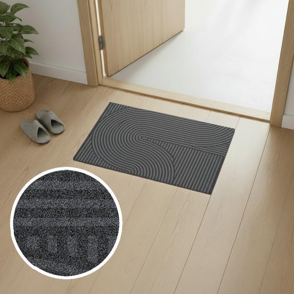 OTTO home Fußmatte Sammo, Schmutzfangmatte, Teppich, für Hausflur und Wohnbereiche, rechteckig, Höhe: 5 mm, Indoor, Eingangsmatte, Design, Scandi, Zen, rutschfeste Unterseite